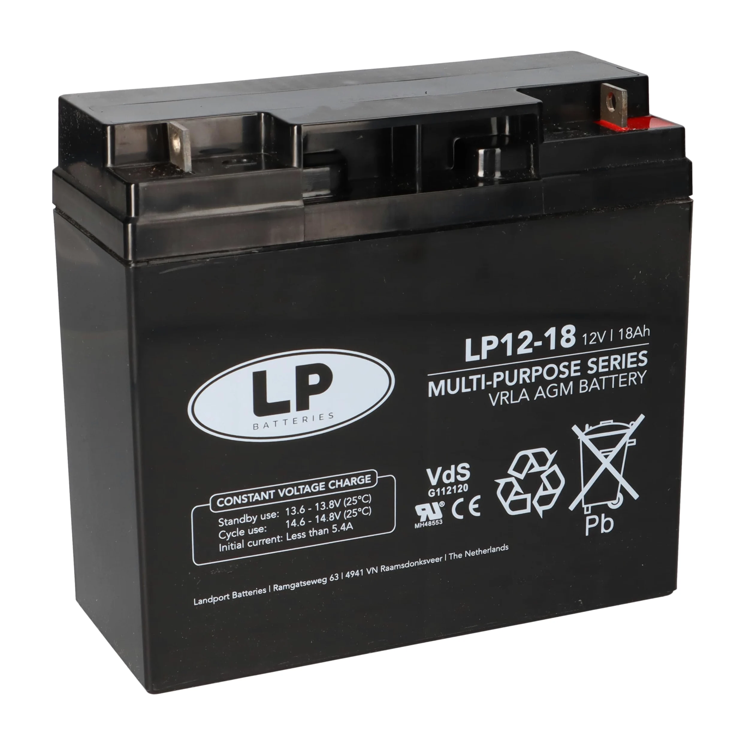 Batteria 18 Ah, 12 V AGM, batteria al piombo, resistente ai cicli, adatta per tosaerba, trattorino, barca, scooter 17 Ah 19 Ah 20 Ah 22 Ah 23 Ah
