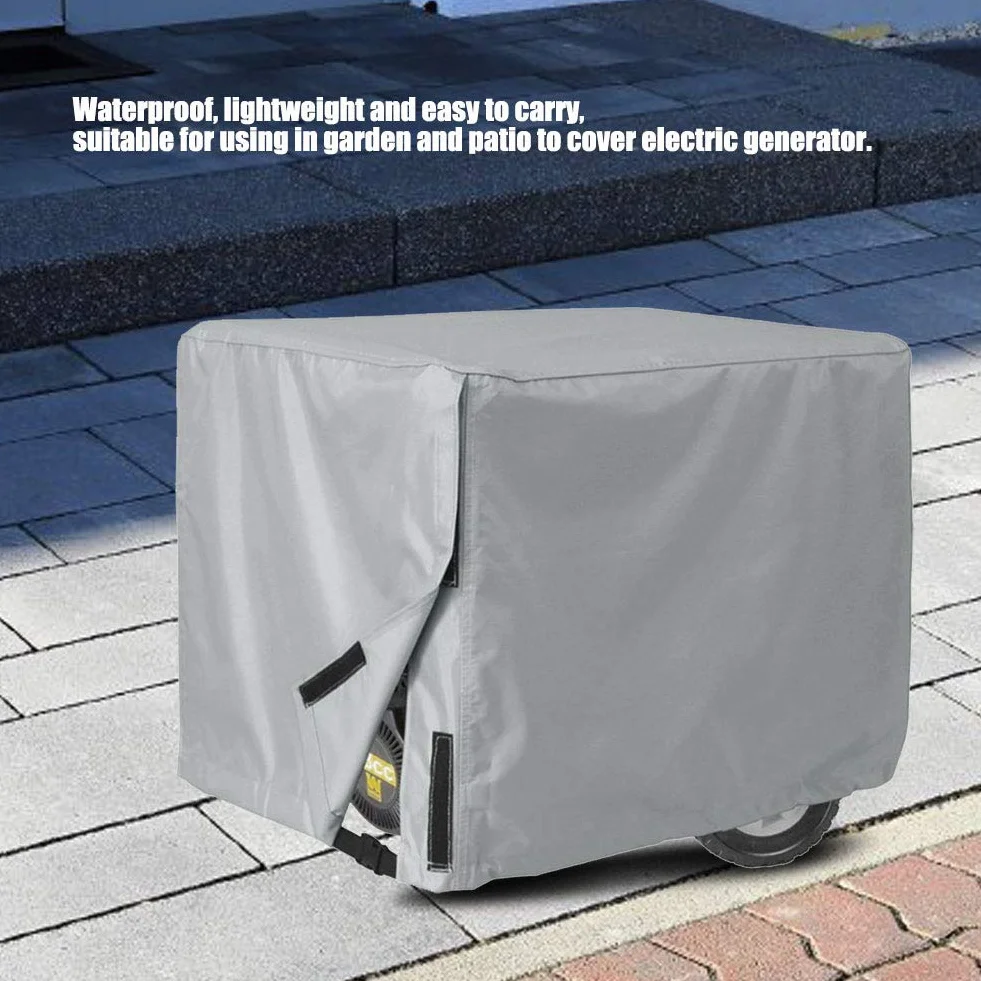 Copertura del generatore elettrico (Protezione della copertura generatore del patio esterno del giardino) adatta per la maggior parte dei generatori 3000-5000 Watt(Grigio)