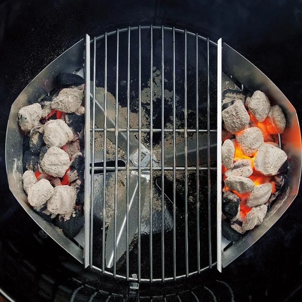 Cestino per Carbone in Acciaio Inossidabile Cestello per Barbecue per Griglie a Bollitore - Supporto per Bricchette di Carbone per Utensili E Accessori per Barbecue