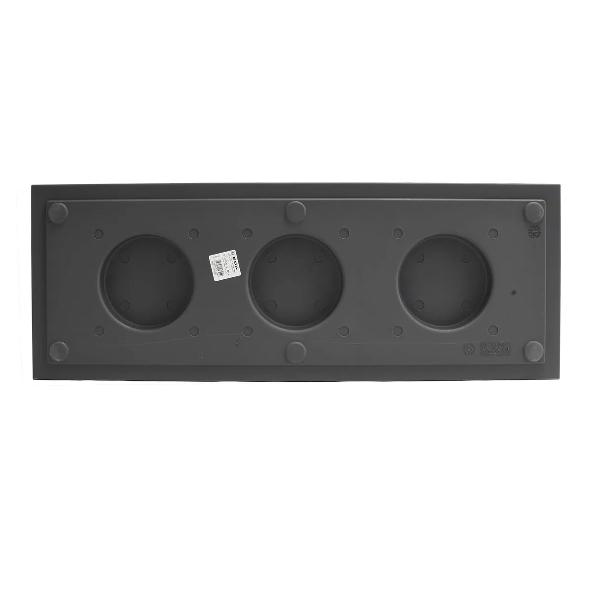 EDA Volcania Up - Fioriera, 80 cm, colore: Grigio antracite