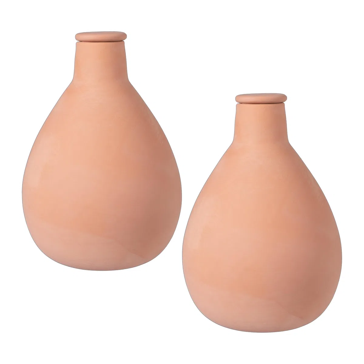 Relaxdays Set di 2 Vasi in Terracotta da 1L per Irrigazione Radicale, Aiule e Serre, Risparmio d'Acqua, 18x13x13 cm