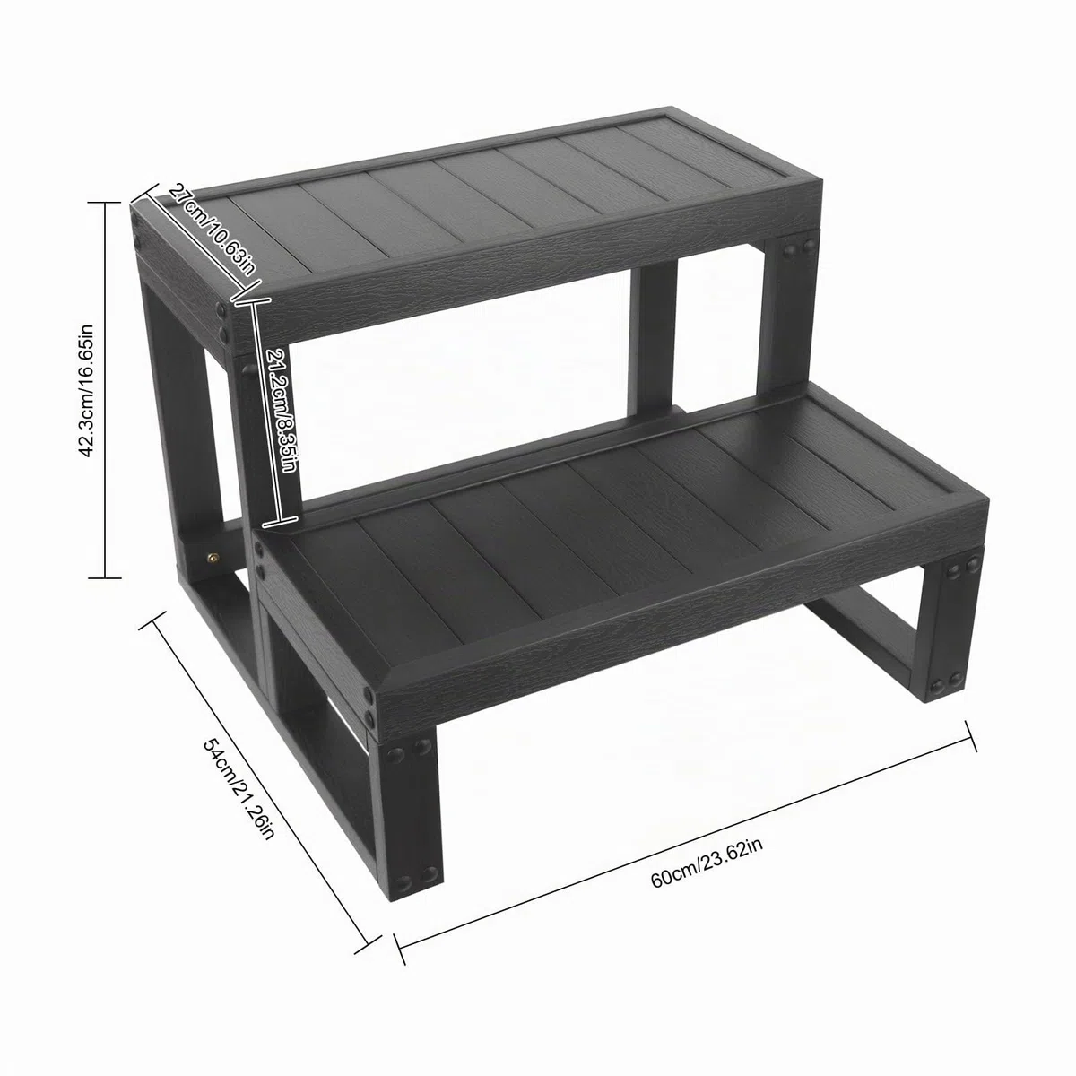 Base per vasca da bagno, vaso, bordo idromassaggio, scala idromassaggio, scala antiscivolo per diversi tipi di vasche idromassaggio, 60 x 54 x 42,3 cm