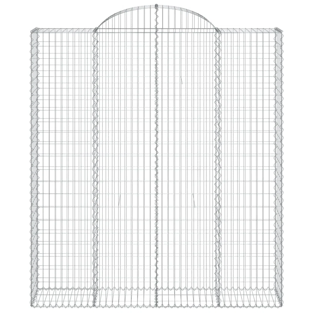Set di 15 archi alti, 200 x 50 x 220/240 cm, in acciaio zincato, 3,5 mm, protezione dal rumore, design moderno per prati, balconi, cortili, pareti di recinzione