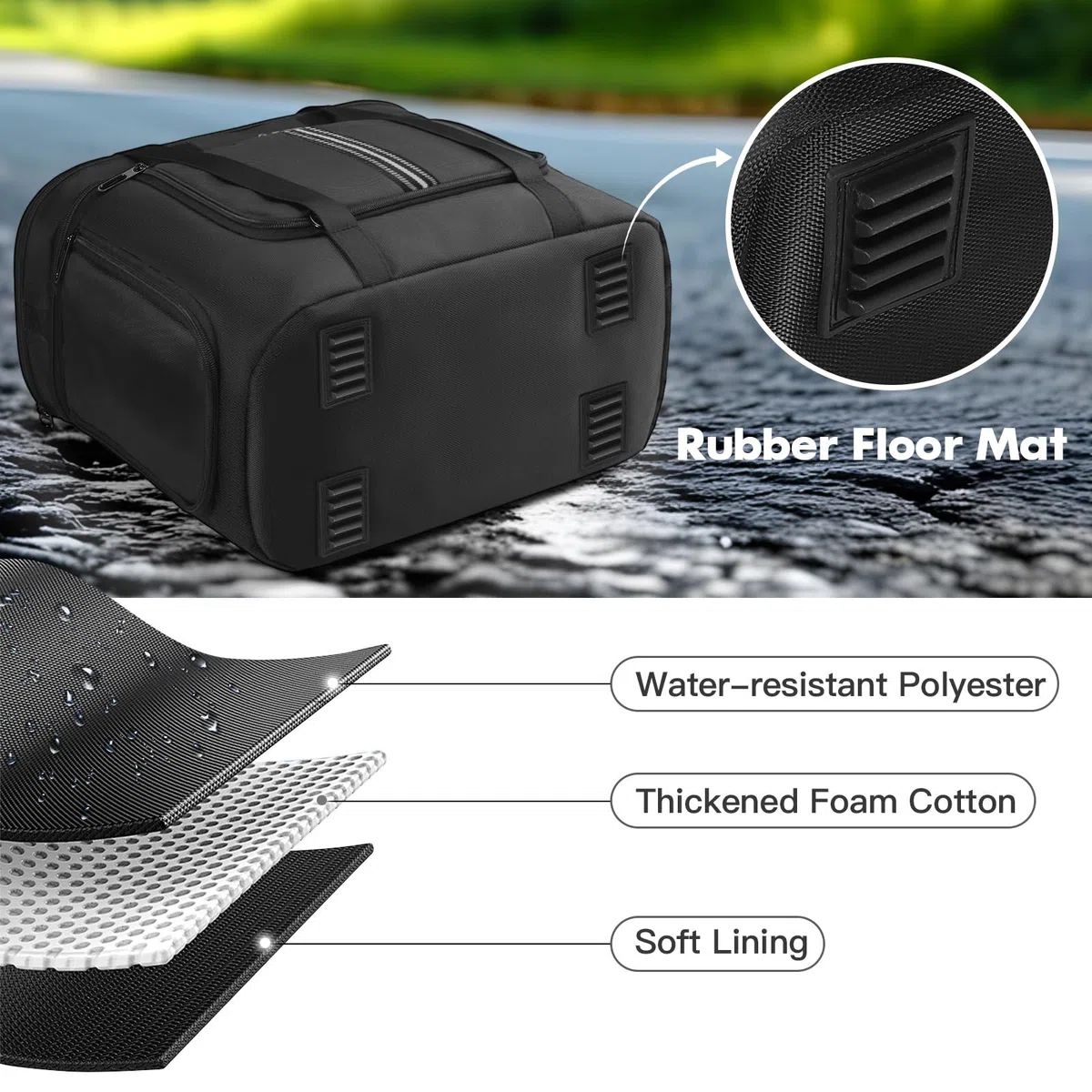 Custodia da trasporto compatibile con Anker SOLIX C1000/C800/C800 Plus Power Station portatile, borsa da viaggio con tracolla, tasche per cavo di ricarica e accessori
