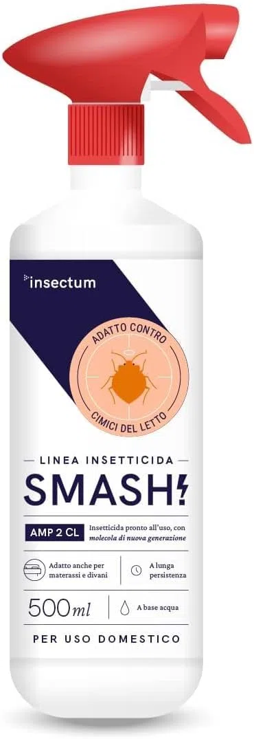 SMASH Insetticida Cimici da Letto Spray - 1x500 ml - Adatto per Letto, Materassi e Divani - Bed Bug Spray, Senza Permetrina
