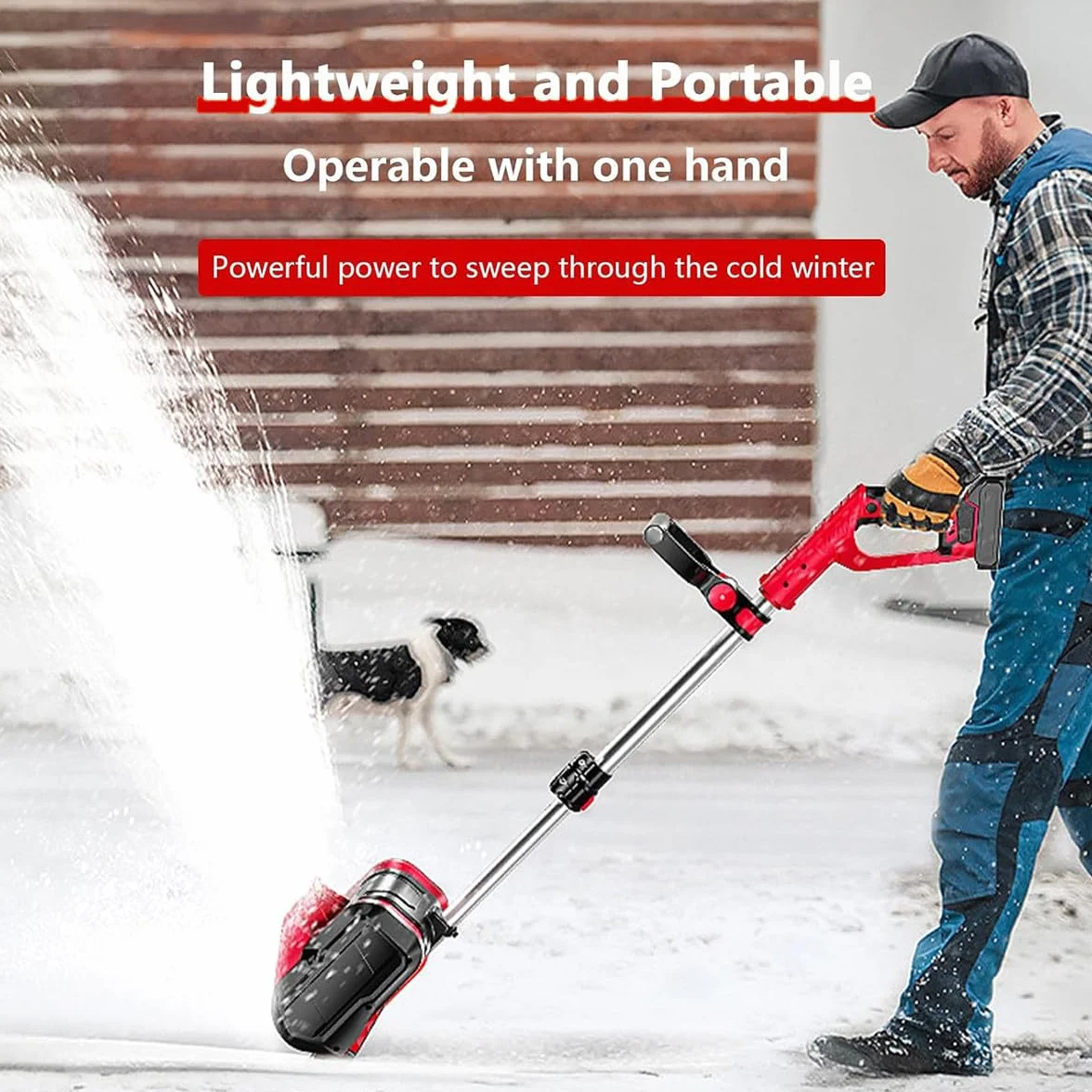 Pala da neve senza fili Pala da neve elettrica automatica Spazzaneve ricaricabile 8m Distanza di lancio Batteria Spazzaneve soffiatore