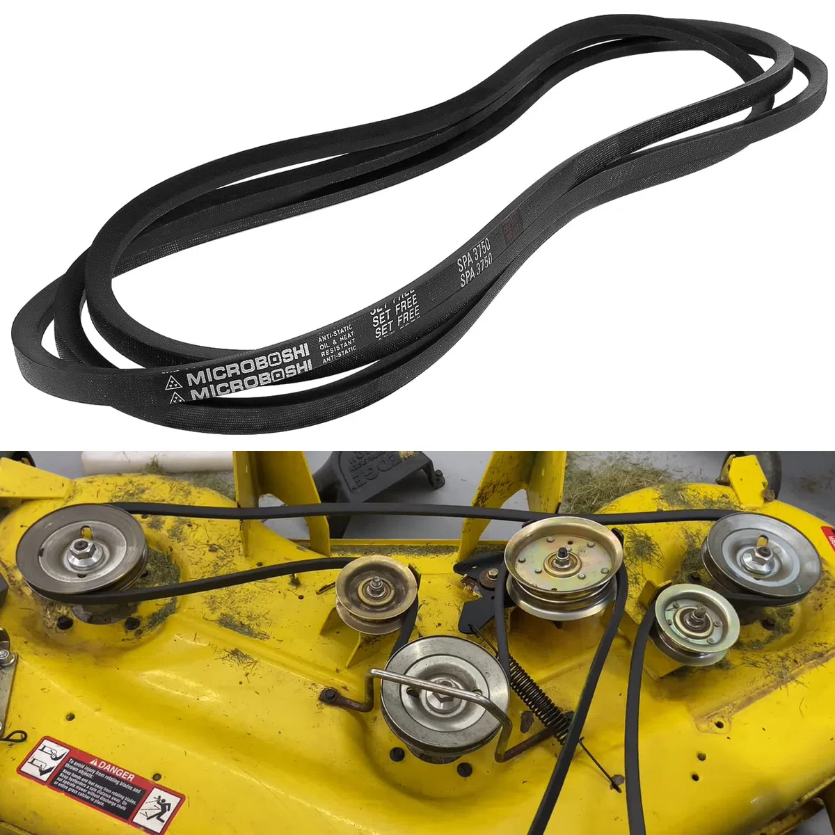 Cinghia trapezoidale per tosaerba, 122 cm, adatta per John Deere GX21833 GX20571 D140 D150 D160 L120 L130 LA130 LA140 LA145 LA155 LA165 X140 ecc