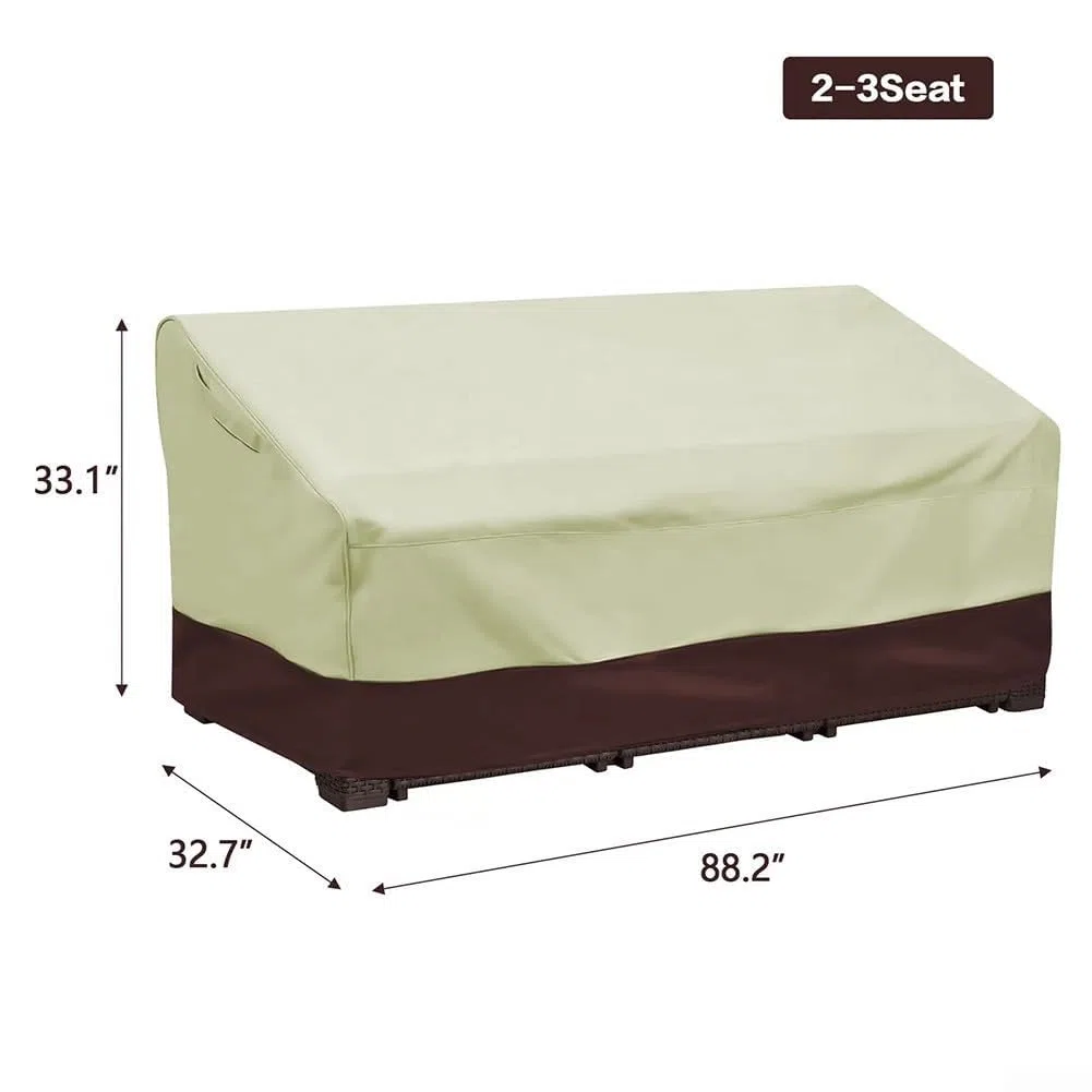 Copridivano impermeabile da esterno per panchine da 2 e 4 posti, con orlo regolabile con coulisse (210D: 223 x 83 x 84)