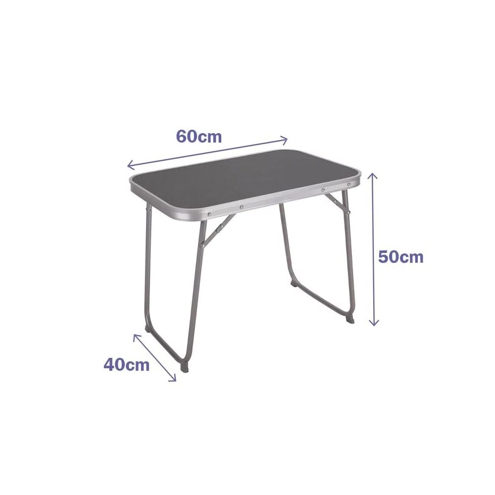 Tavolo pieghevole grigio acciaio 60 x 40 x 50 cm 10016G