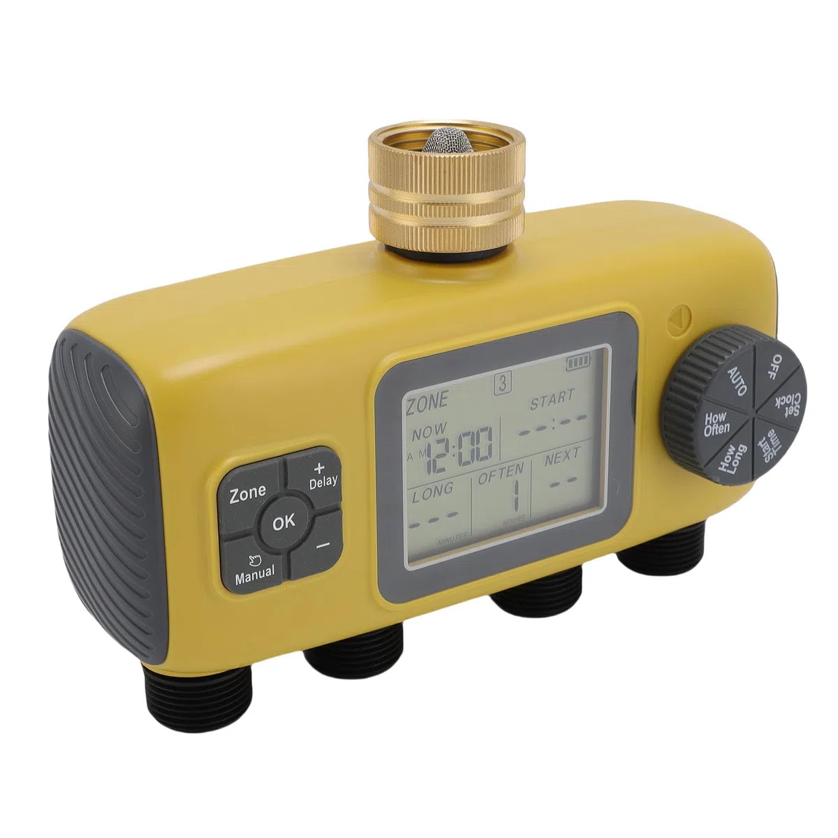 Generic Display LCD Timer Irrigatore Controller Automatico Impermeabile per Irrigazione per Prato da Giardino, Funzionamento Facile per Tutte le età