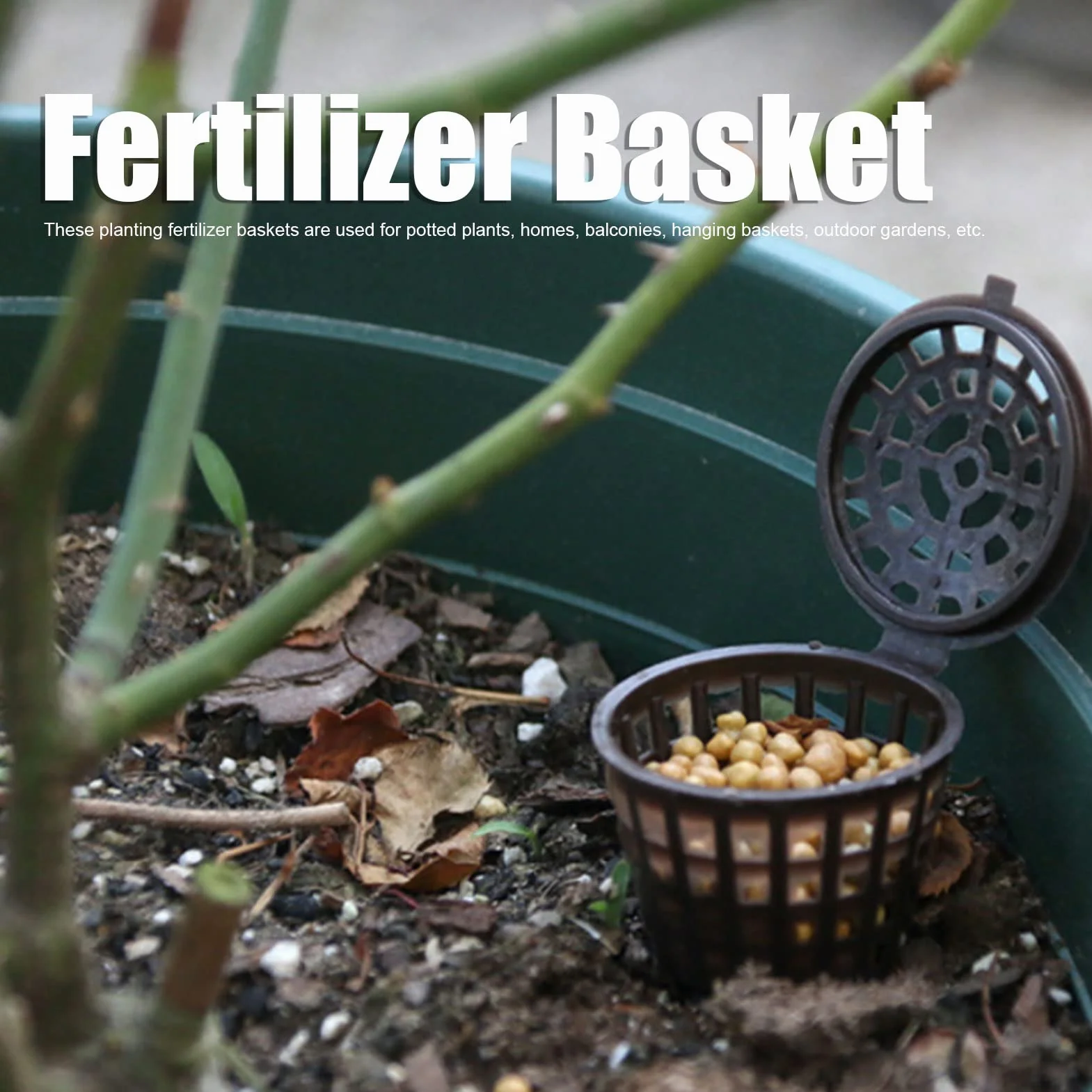 Cestini per Fertilizzante da 50 Pezzi, Scatola di Fertilizzazione in Plastica per Orchidee e Bonsai
