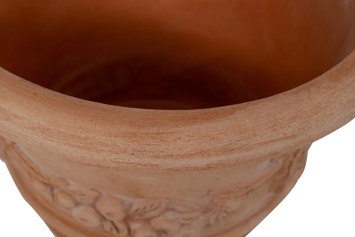Biscottini Vaso in terracotta Toscana 40x40x30 cm (48 Litri) - Vasi terracotta grandi da esterno e interno - Vaso da esterno grande Made in Italy