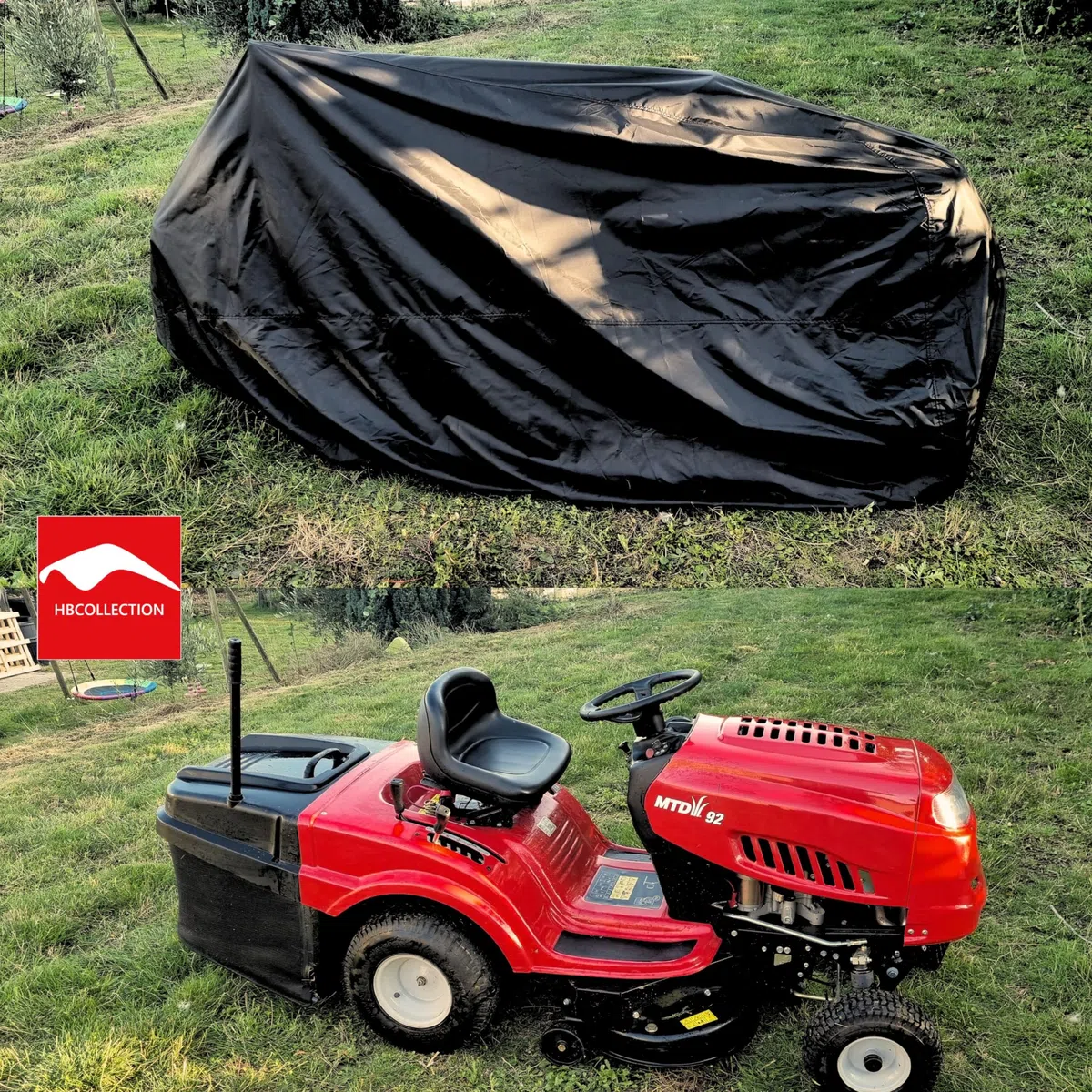 HBCOLLECTION Copri, Telo di Copertura Robusta per Tosaerba trattorino (2XL-203cm)