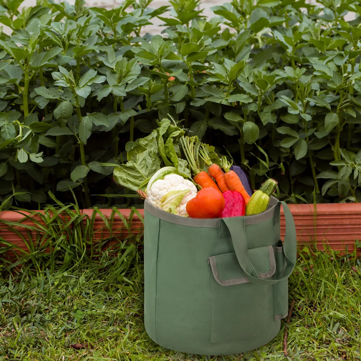Borsa porta attrezzi da giardino, organizer da giardinaggio con tasche, borsa tote per attrezzi da giardino in Oxford impermeabile, per donne e uomini, giardinieri (solo borsa)