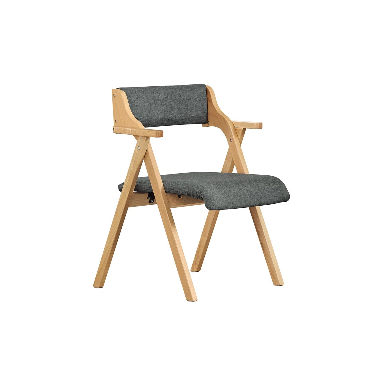 SoBuy Sedia Pieghevole in Legno con 2 cuscini, già montata, 61,5x56x77,6cm | Sedie Pieghevoli da Giardino ergonomiche & compatte, portata 150 kg, per ospiti & sala pranzo & ufficio & balcone, FST98-SG