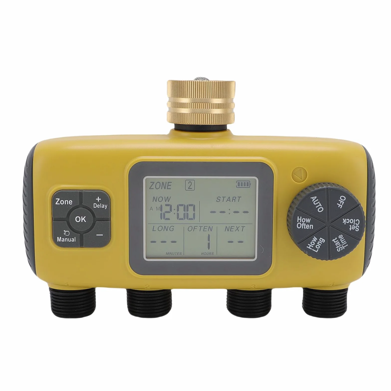 Generic Display LCD Timer Irrigatore Controller Automatico Impermeabile per Irrigazione per Prato da Giardino, Funzionamento Facile per Tutte le età