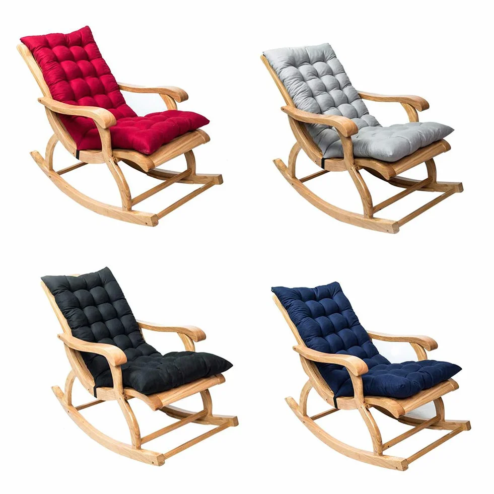 Home Cuscino per sdraio sedia a dondolo cuscino da giardino in tessuto schienale sedia in rattan cuscino antiscivolo imbottito cuscino sedile