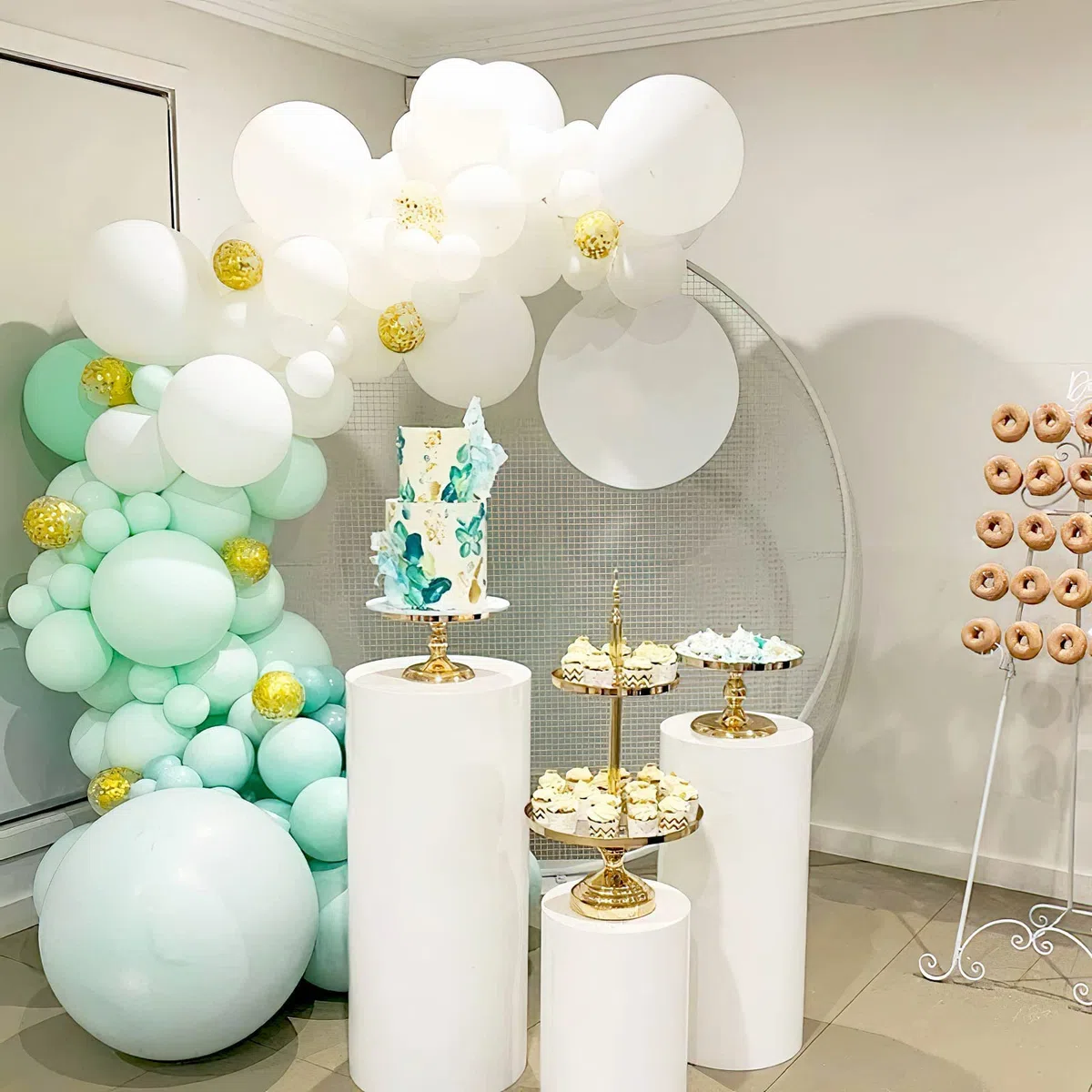Set di 3 supporti cilindrici in metallo, eleganti espositori per matrimoni, feste ed eventi, perfetti per esporre composizioni floreali e centrotavola