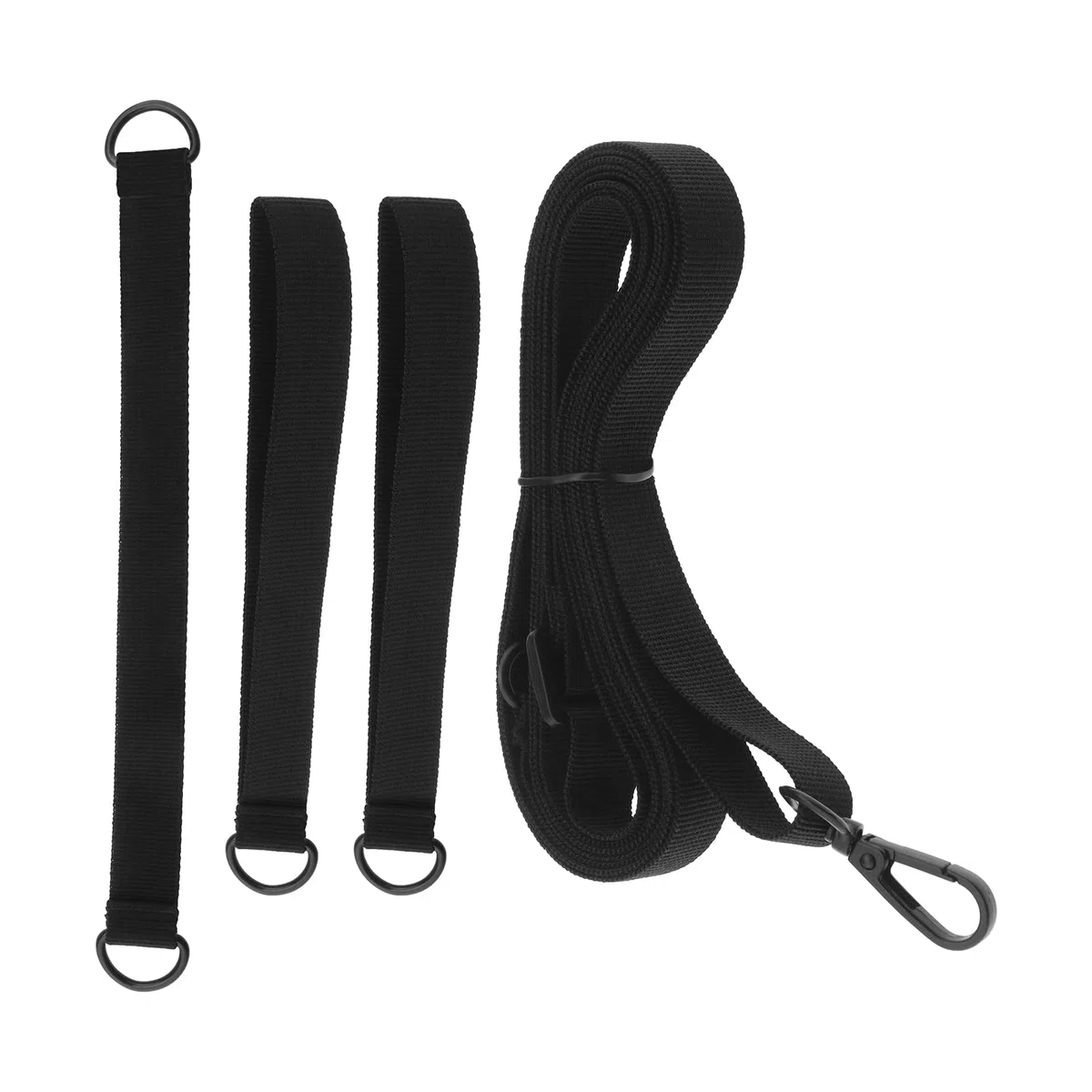 SG Store 4 cinghie fisse paravento per grandi ombrelloni, ombrelloni, adatti per ombrelloni, con vite di bloccaggio, colore nero