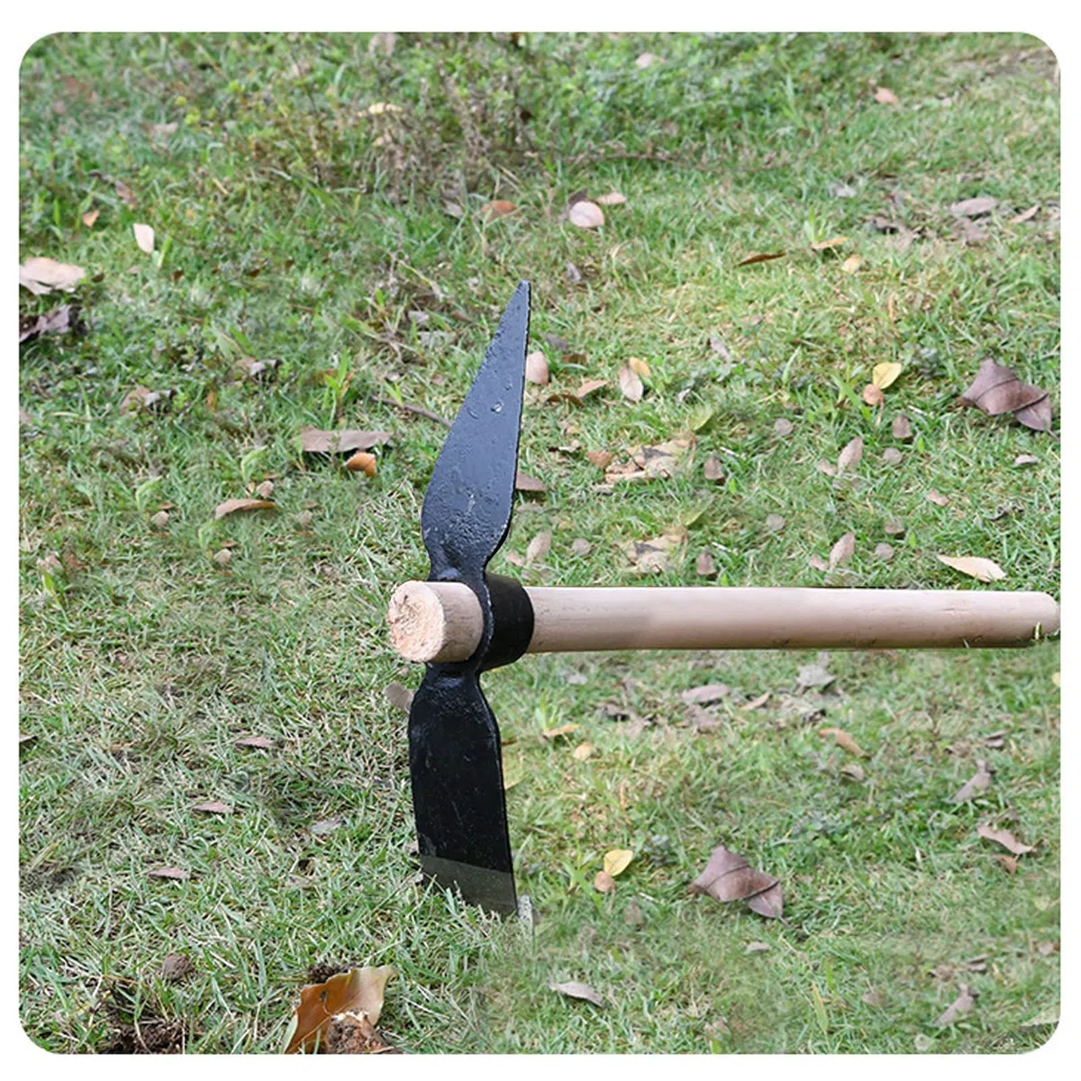 TOPINCN Pick Mattock Hoe Garden Pick Heavy Duty Piccozza Attrezzo Manuale Forgiato Diserbo Piccone da Giardino per Giardinaggio Allentamento del Terreno Campeggio