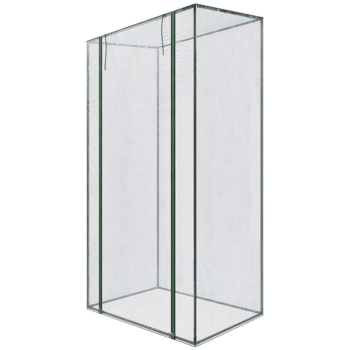 Serra Per Orto Giardino Terrazzo Balcone Senza Ripiani Struttura Metallo Verniciato Telo Trasparente In PVC Porta Avvolgibile Apertura A Cerniera Protezione Piante Giardinaggio 95 x 70 x 190 Cm