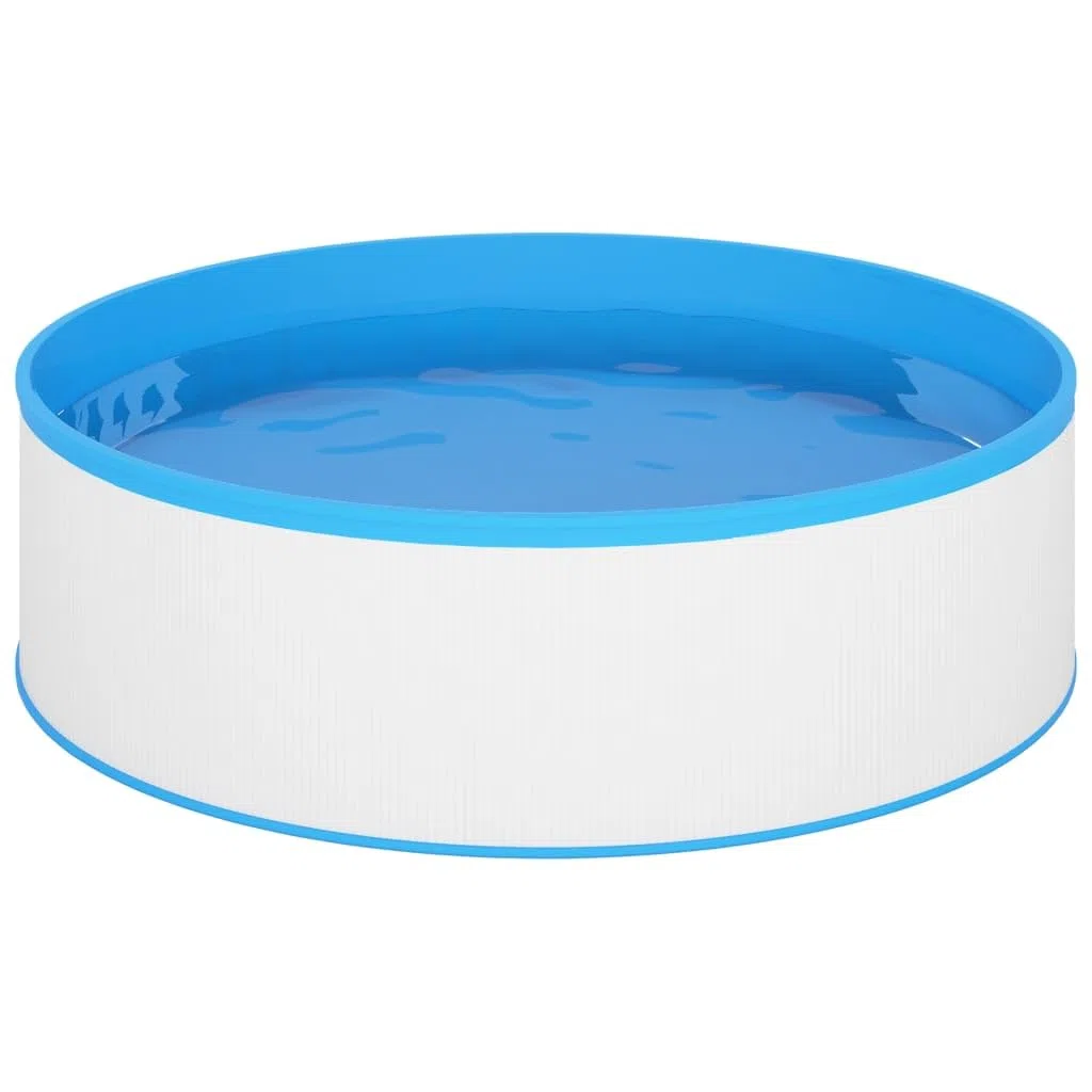 Piscina per bambini 350 x 90 cm in acciaio con rivestimento in PVC, skimmer sospeso con pompa 1700 l h 12 V per piscine fuori terra, estate cura dell'acqua