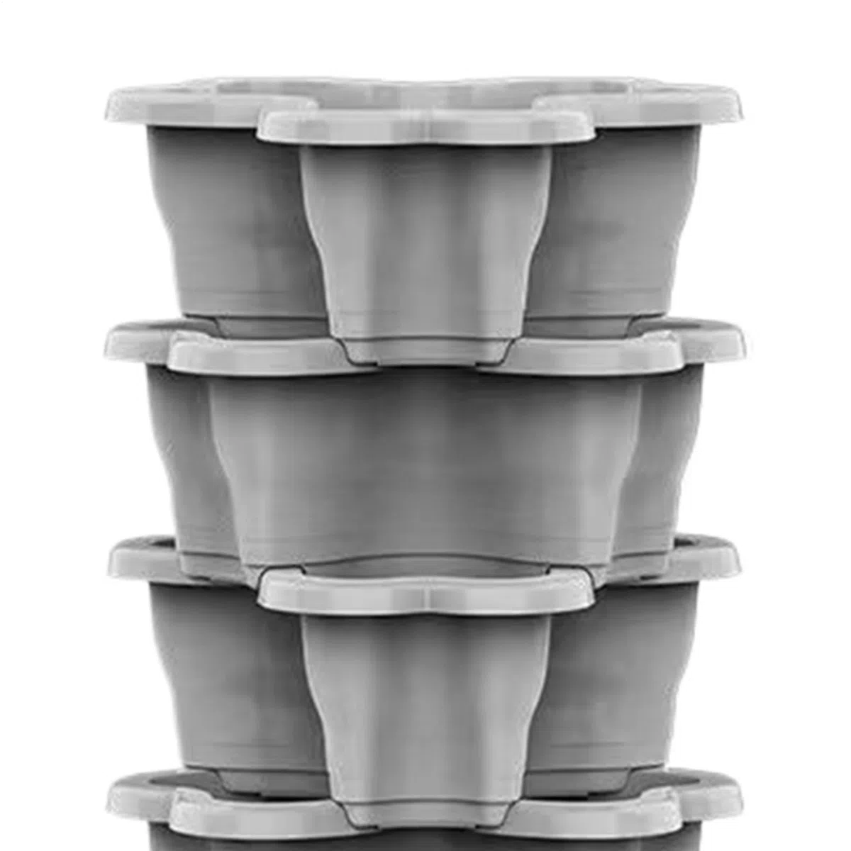Generico Pianta di fragole - Supporto impilabile a 6 livelli 25x10 cm | Giardino verticale mobile con ruote rotanti - Vasi in ABS | Fioriera verticale - Serra per patio domestico, balcone, interno,