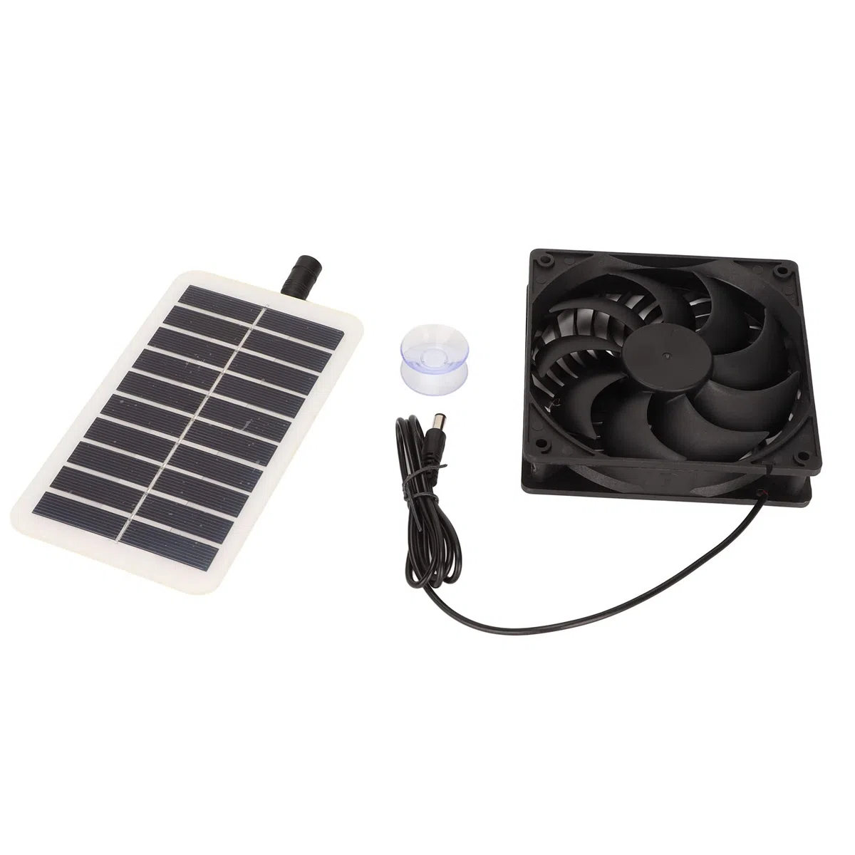 Kit Ventole a Pannello Solare, Ventola di Scarico Ad Energia Solare da 3 W, Ventola di Ventilazione di Scarico Solare Portatile per Serra, Pollai, Capannone, Cuccia per Cani