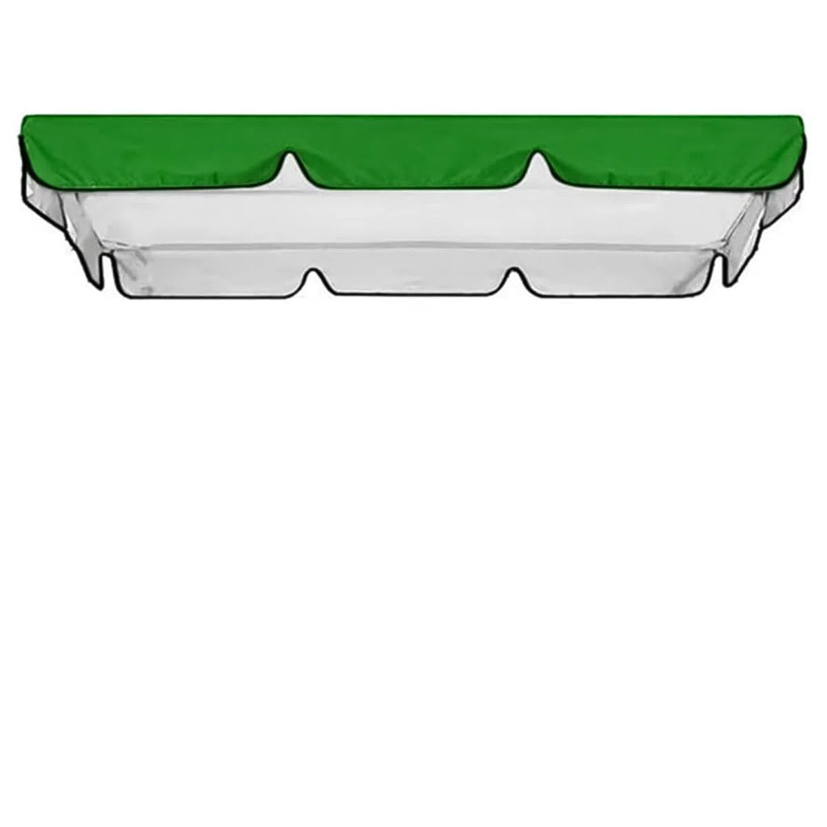 Telo di Ricambio per Altalena da Veranda, 164 x 114 x 15 cm, Copertura per Altalena da Giardino, Resistente ai Raggi UV, Parasole per 2 o 3 Posti, Antipolvere, per Uso Esterno, Verde