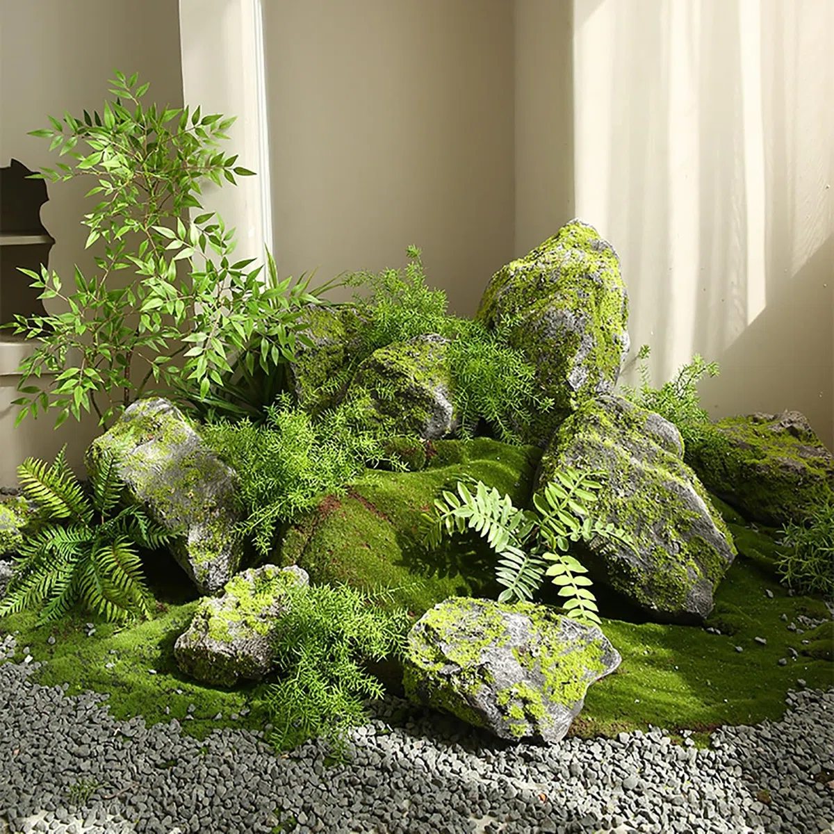 Roccias Finta da Esterno – Sasso Decorativo Leggero in Schiuma PU, Realistico e Resistente per Giardino, Balcone o Spazi Esterni(21x10x21cm/8.2x3.9x8.2in)
