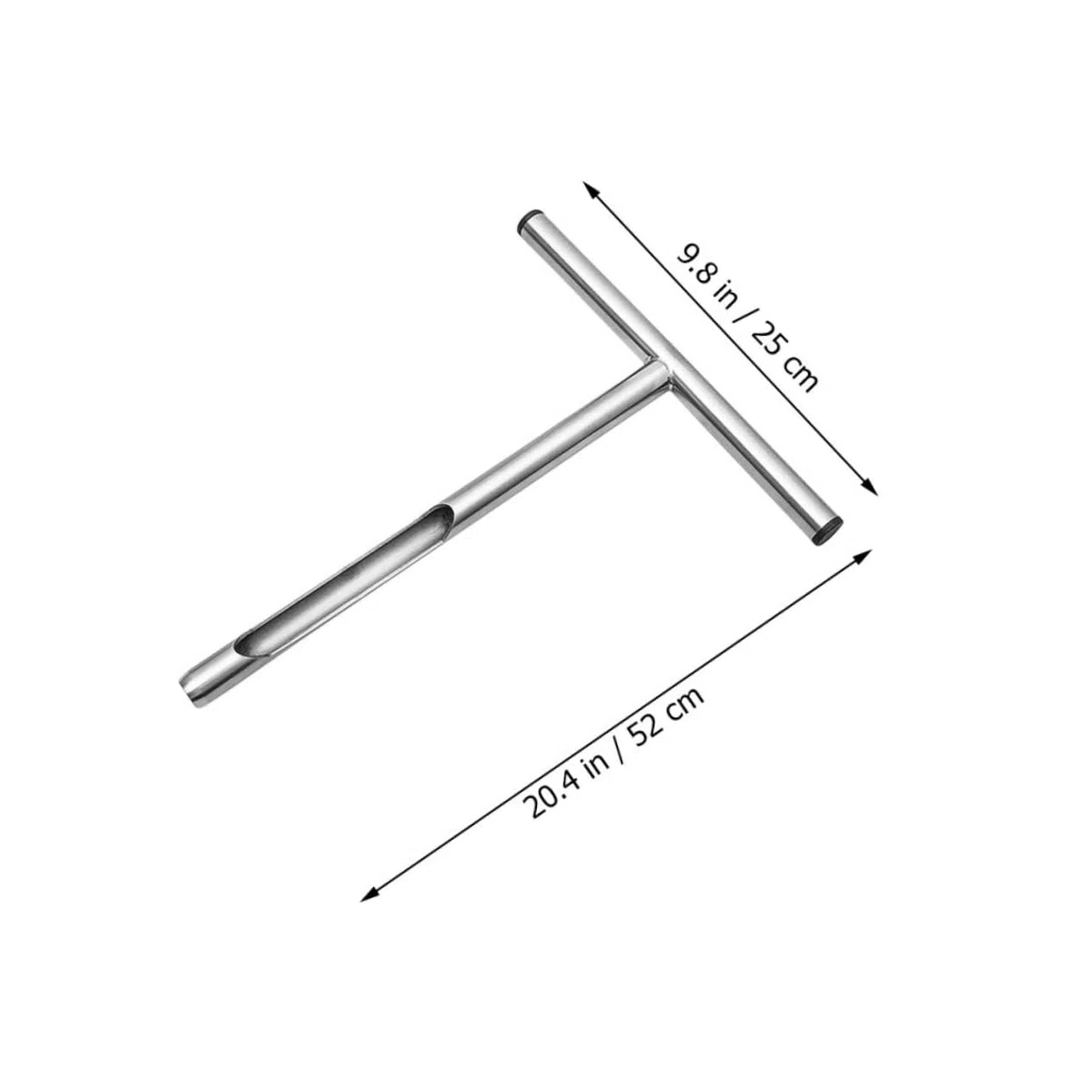 Sonda Campionatore Del Suolo in Acciaio Inox 304 Impugnatura a t Antiscivolo, 52x25 Cm, Strumento Per Test e Analisi Del Terreno, Attrezzo Resistente Per Giardinaggio e Manutenzione Prato
