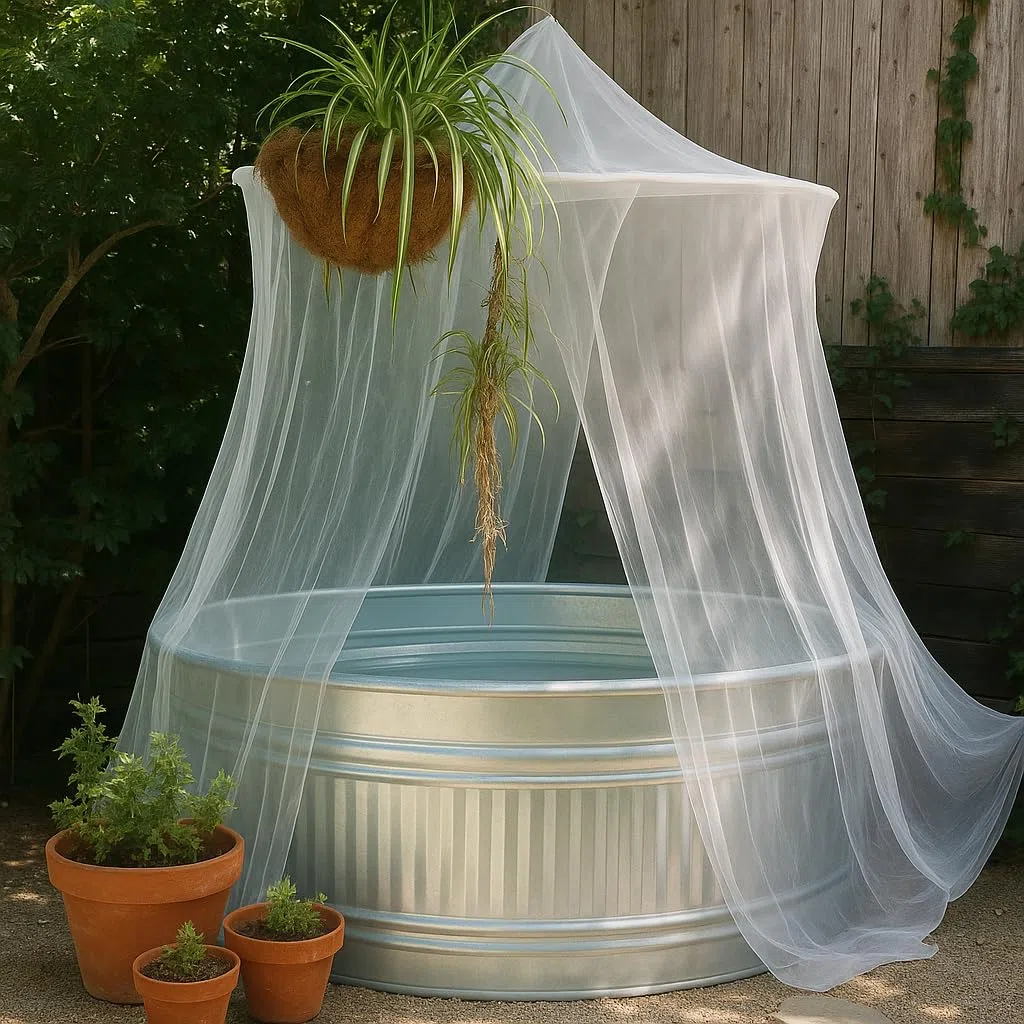 Zanzariera Grande per Letto o Patio Esterno | 1,5 m Diametro Anello Superiore | Baldacchino Conico Sospeso con Base Ampia | Rete Antizanzare per Camera da Letto, Giardino, Balcone & Terrazza