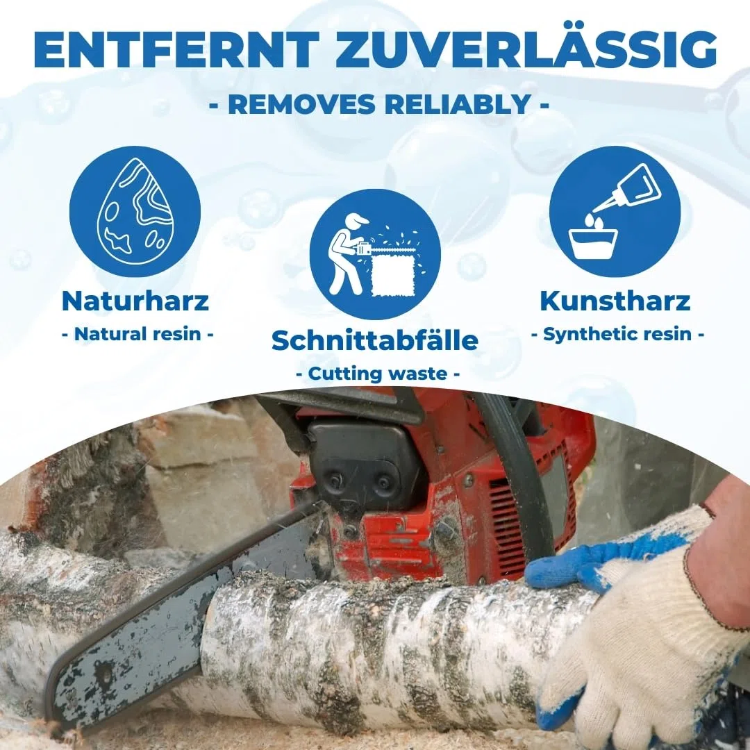 PandaCleaner, detergente per motosega per la rimozione della resina, sgrassatore, 1000 ml, con testina spray