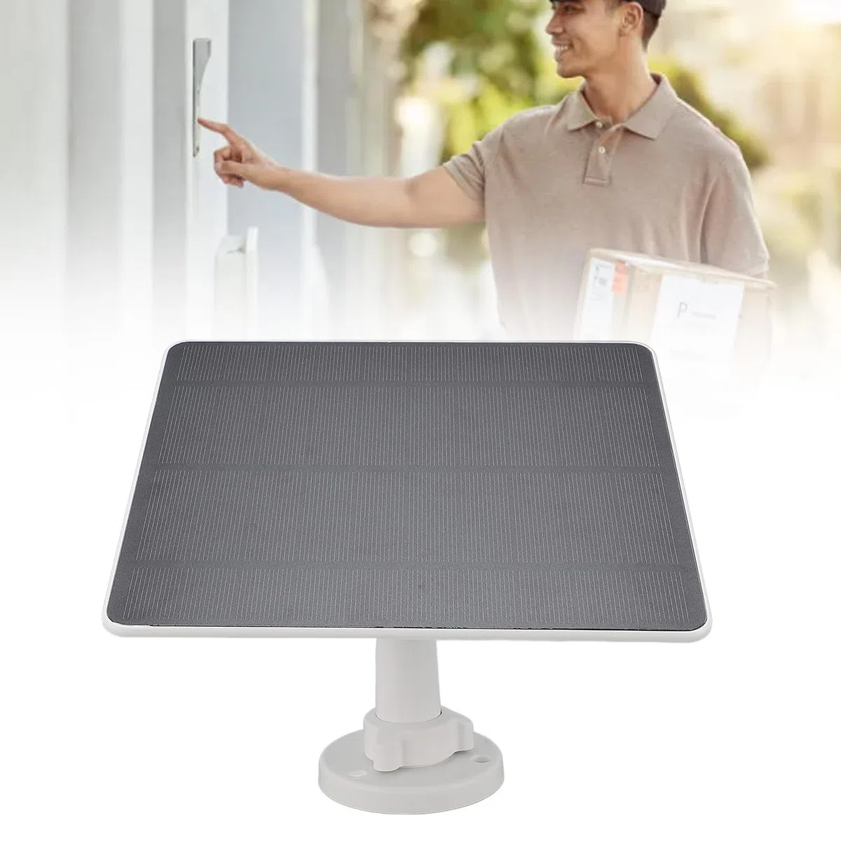 Fafeicy Pannello Solare da 12W per Telecamera di Sicurezza Pannello di Caricatore Solare Pannello di Alimentazione Solare con USB Tipo C per Flashlight Flash Flash Piccole Motore Piccolo