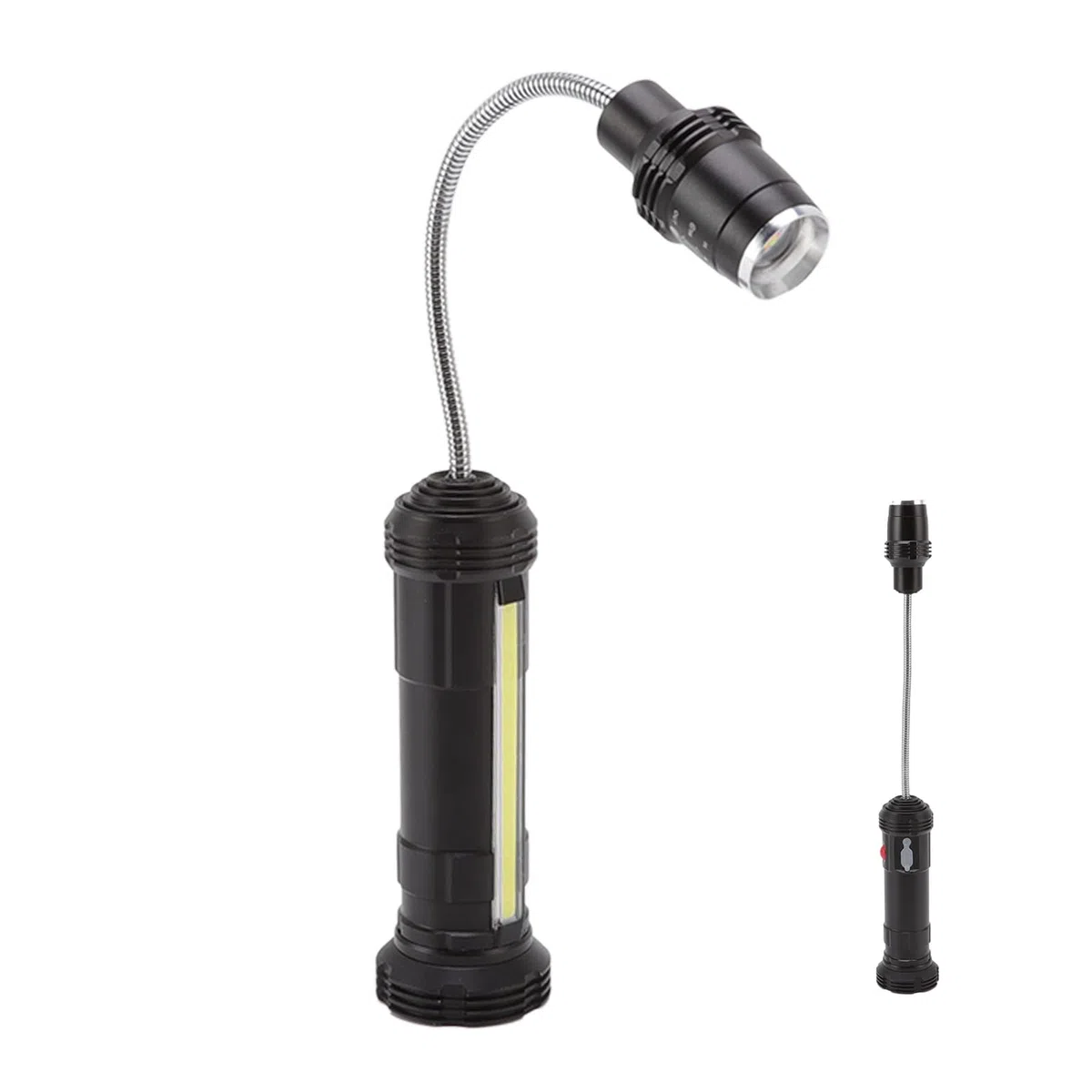 ciciglow Luce per Barbecue con Lampada Laterale, Luce per Barbecue a Collo D'Oca Flessibile, Base Magnetica, Resistente all'Acqua e al Calore, Regali per grigliate per Uomini e Donne