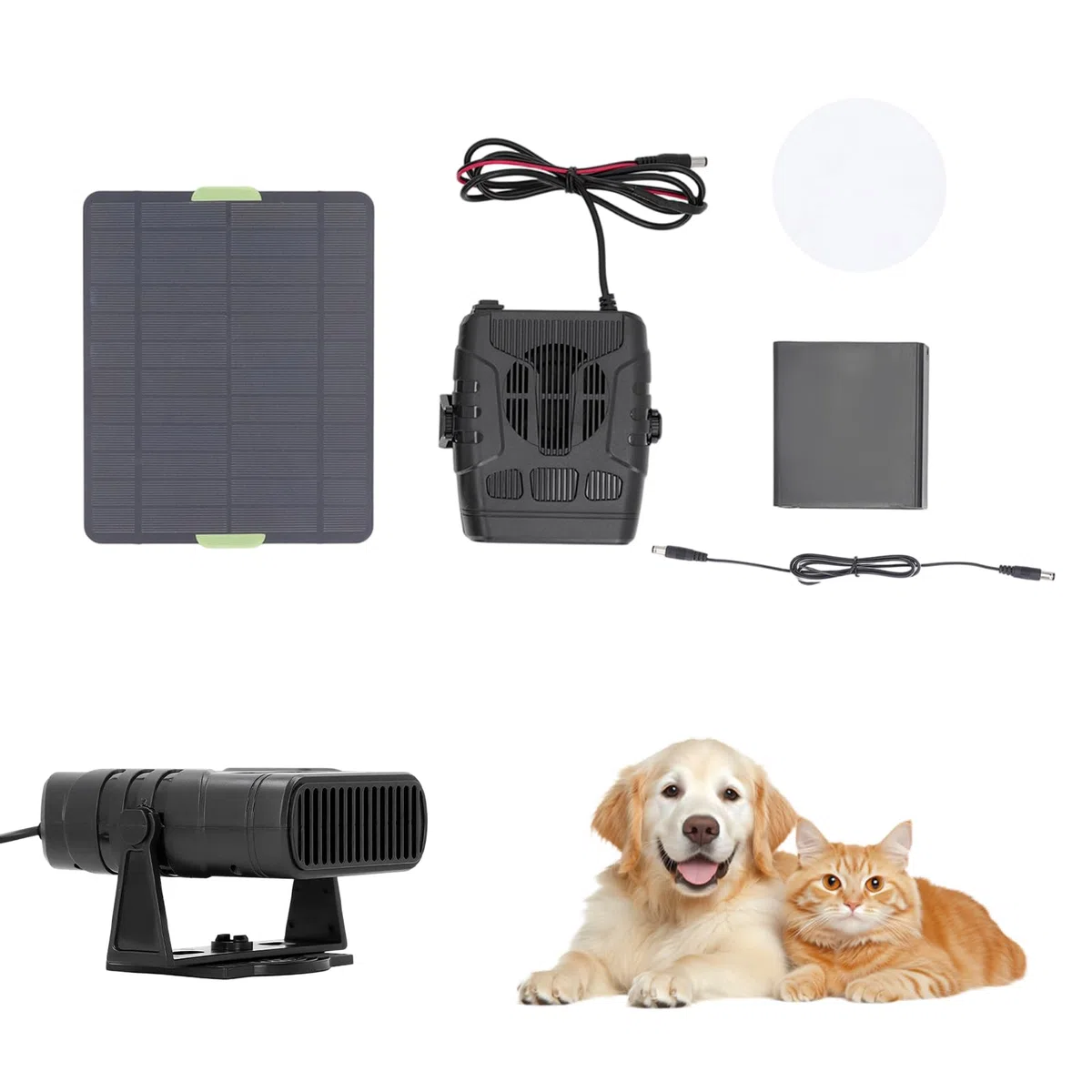 Whychstore radiatore del pannello solare dei cristalli 20W, radiatore all'aperto di Protable per la serra, capannone, casa dell'animale domestico