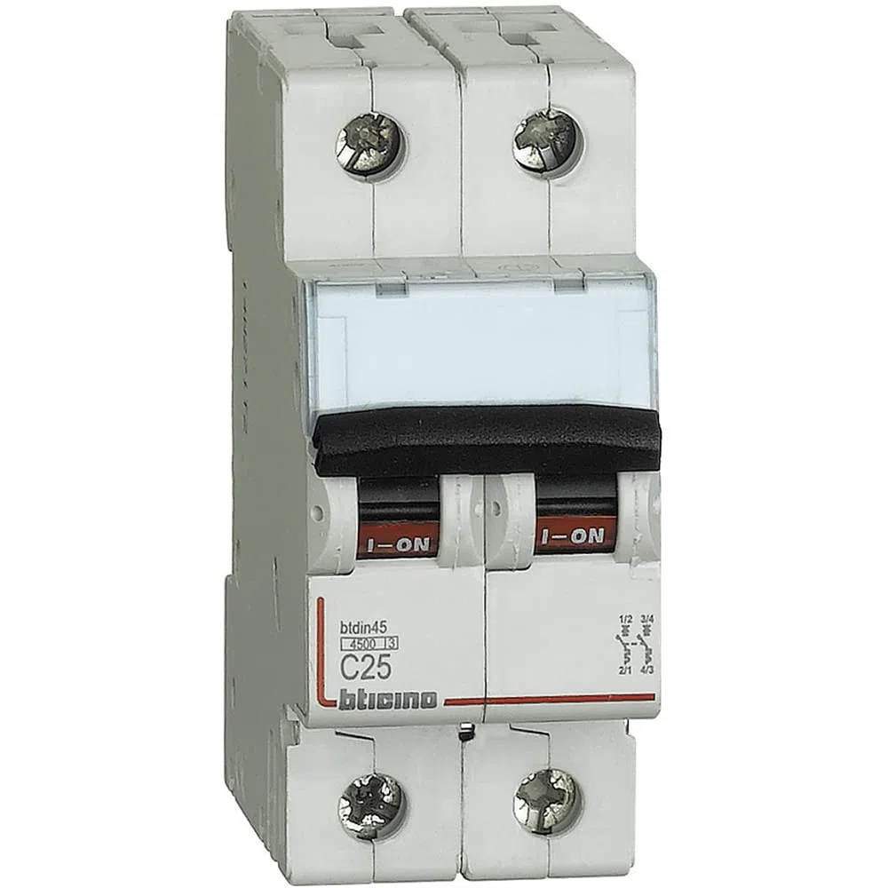 BTicino FA82C25 Interruttore Magnetotermico Modulare BTDIN45 2P 25A Curva C