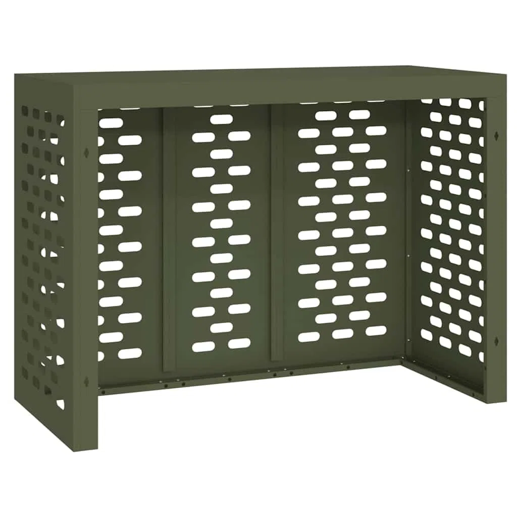 Copertura per condizionatore d'aria, in acciaio, 110 x 50 x 80 cm, resistente alle intemperie, per dispositivi esterni, protezione da pioggia, neve, sole, polvere, per balcone, terrazza