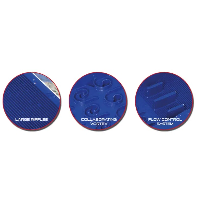 spaceshop Canaletta per Oro XP Gold Sluice VS1 Vortex Acqua Ricerca Fiumi Blu Metal Detector