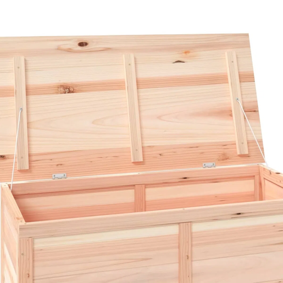 Gecheer Scatola per Cuscini da Esterno,Baule per Giocattoli,Cassapanca,Contenitore,Baule da Esterno Legno,Baule da Giardino per Mobili da Giardino, 100x50x56 cm Legno Massello Abete