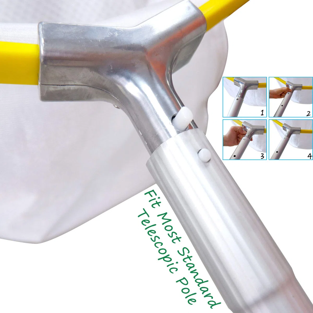 Rete professionale per piscina, rastrello per skimmer resistente, in rete fine per piscina, foglie di polline, limo