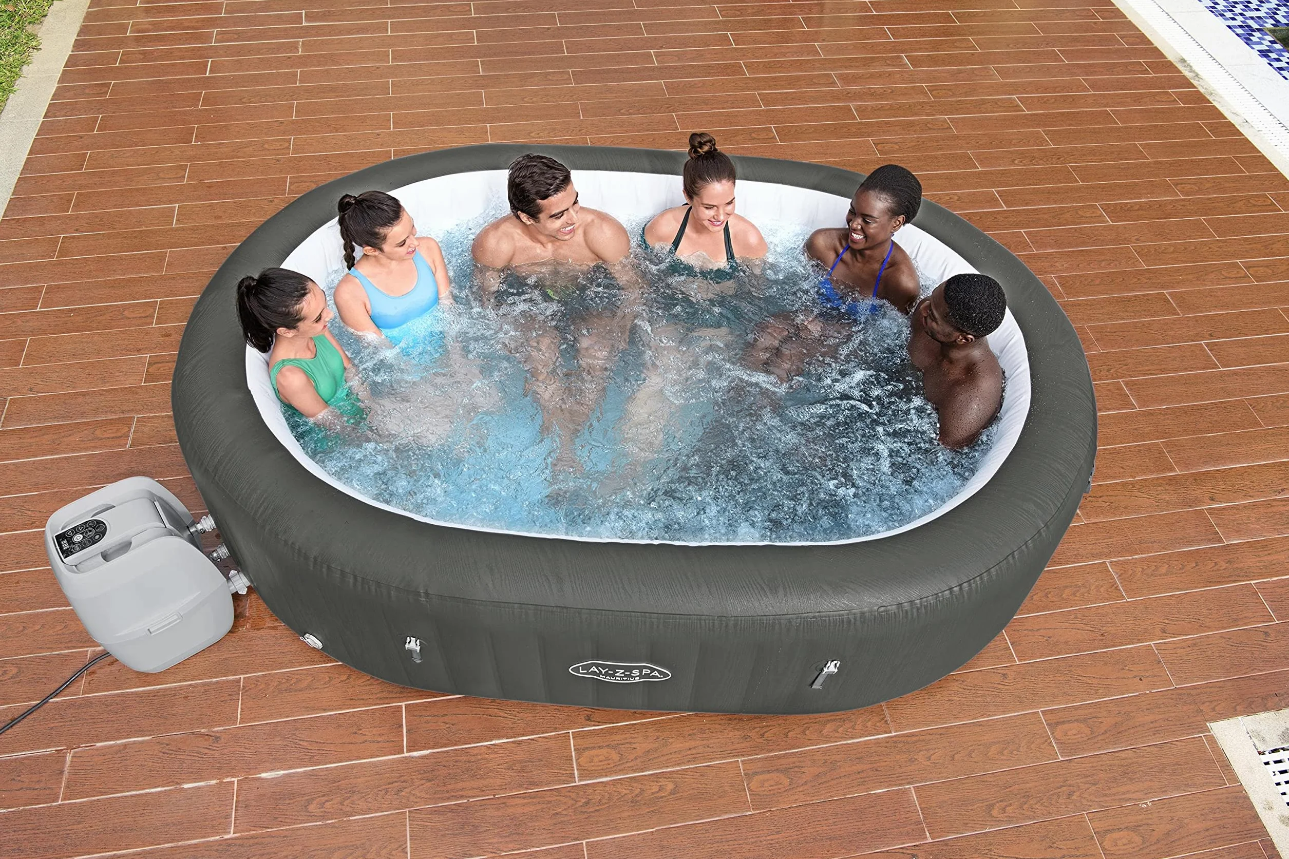Bestway Mauritius AirJet Vasche Idromassaggio, 107"x 71"x 28"/2.7 m x 1.8 m x 71 cm