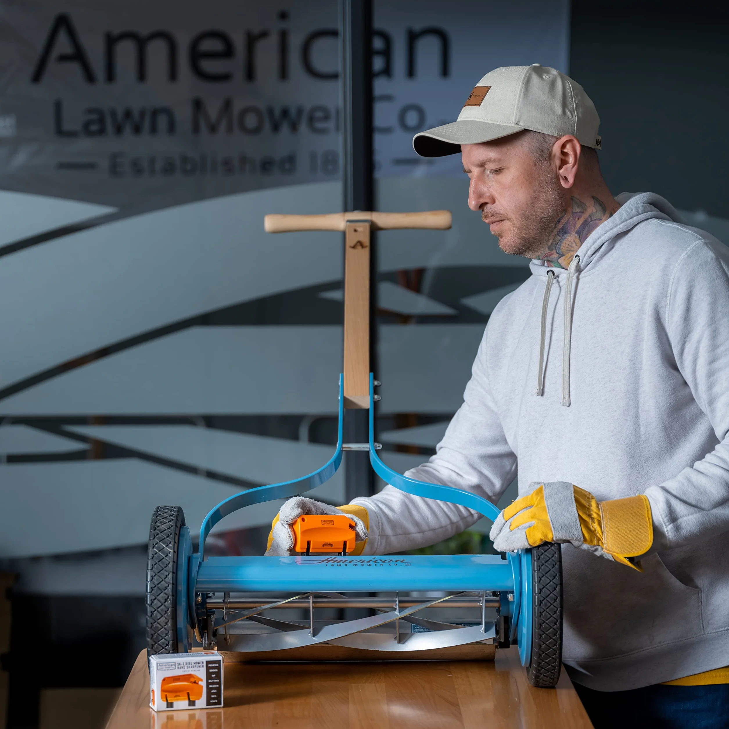 American Lawn Mower Co. SK-2 - Affilatrice manuale per tosaerba americano, Scotts e mulinelli Earthwise