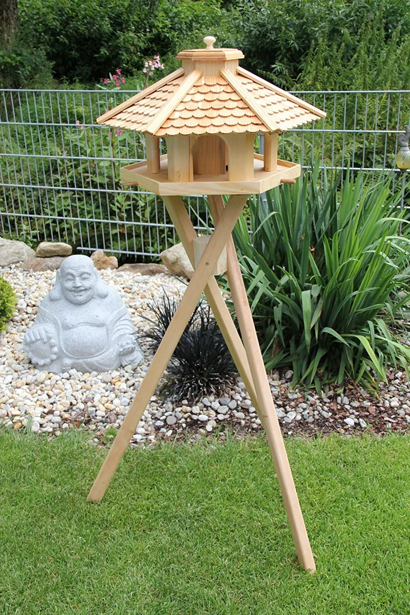 garten-deko-fuchs Casetta per uccelli XXL Premium (V52) in legno di larice e larice