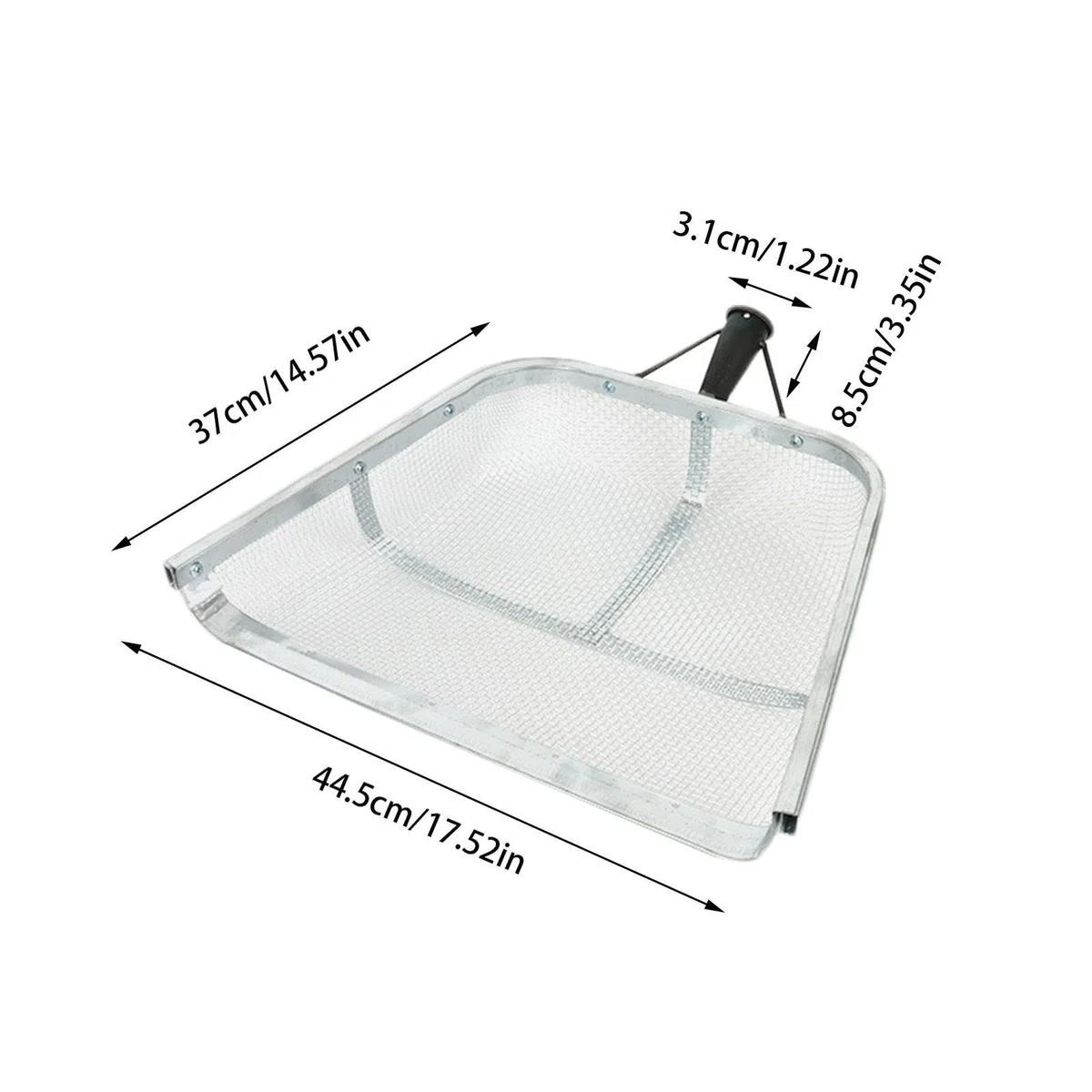 Generico Setaccio per Terreno per Giardinaggio - in Metallo Resistente alla Ruggine con Struttura A Griglia Fine, per Screening Portatile, Pala Filtrante di Grande capacità, Attrezzatura Efficie