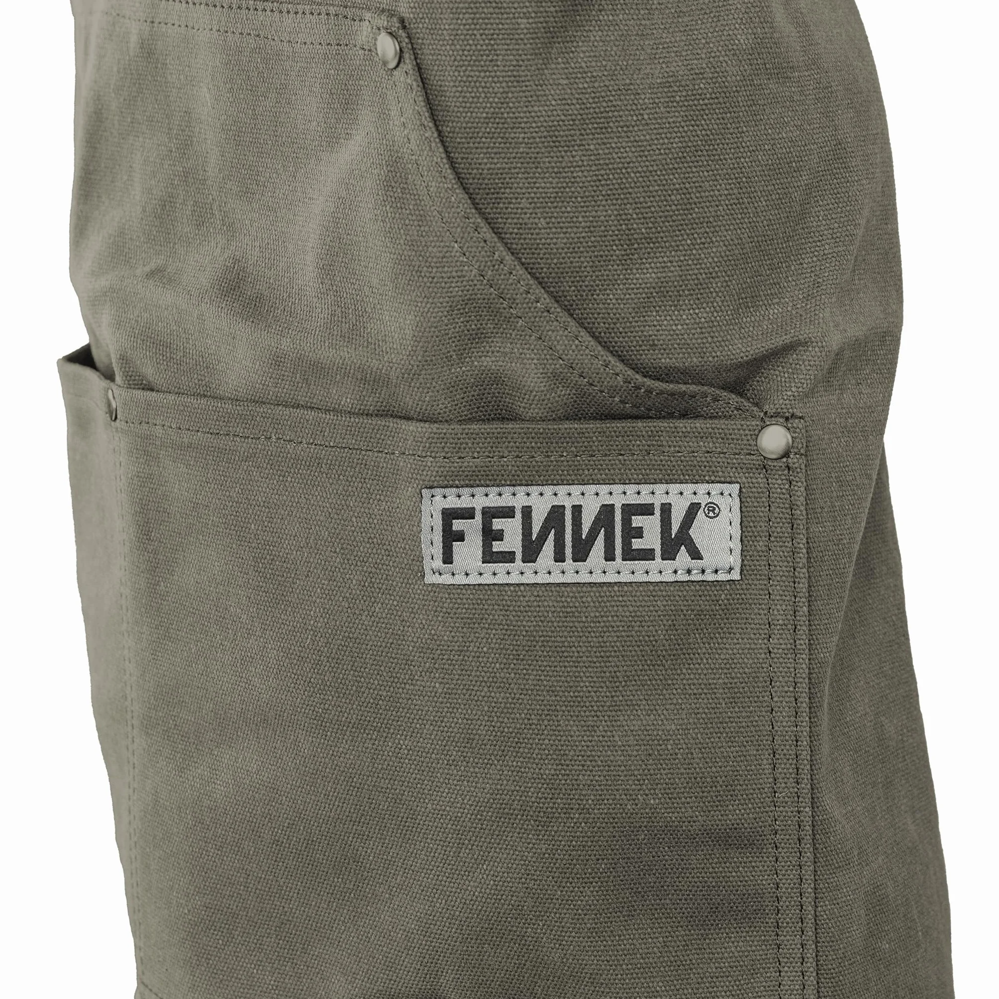 Fennek Grembiule per barbecue, finitura di alta qualità, con impregnazione mediante strato di cera, grigio, taglia unica