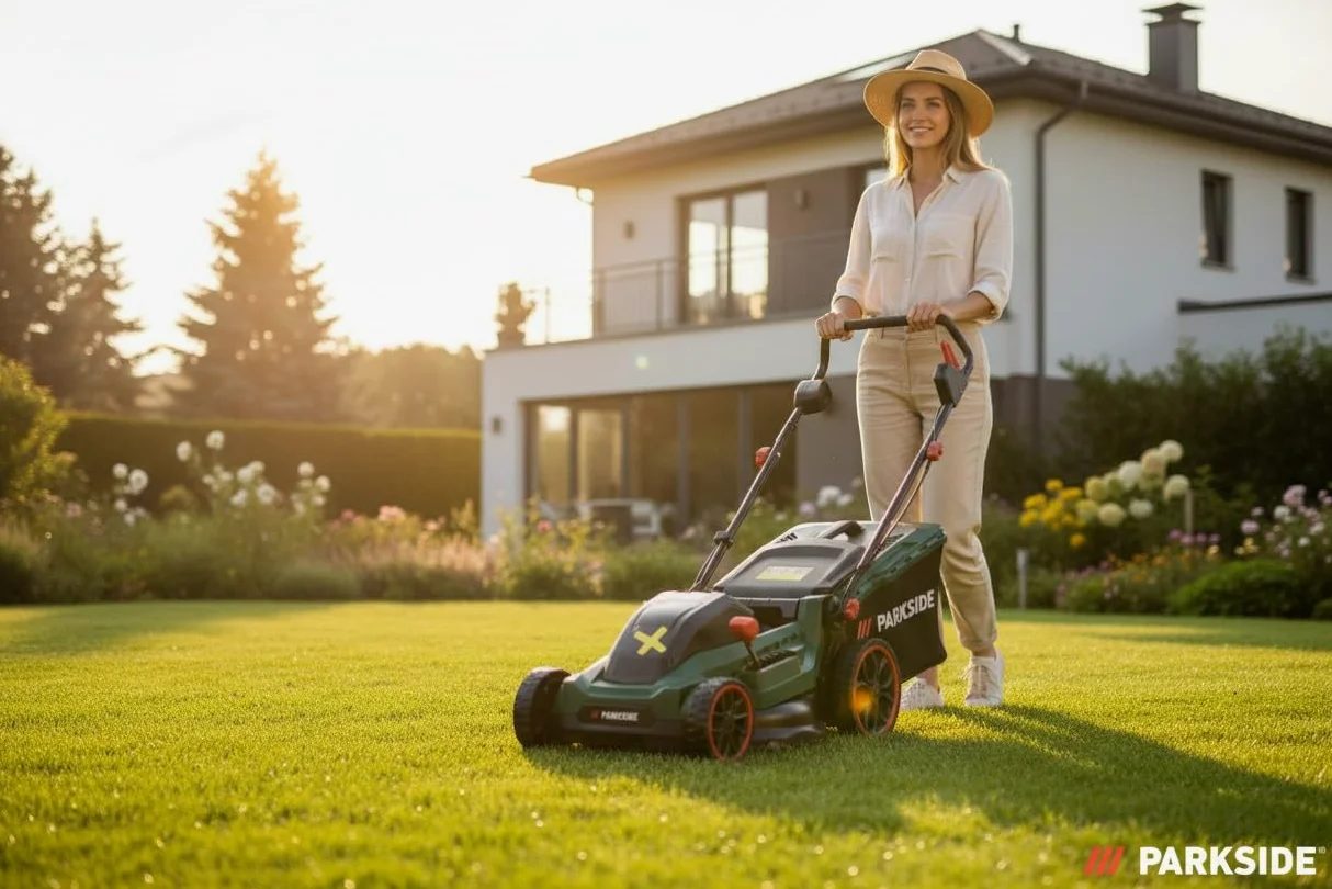 Parkside PRMA 40-Li C1 - Tosaerba a batteria, 40 cm, 2 x 4 ah, motore BRUSHLESS