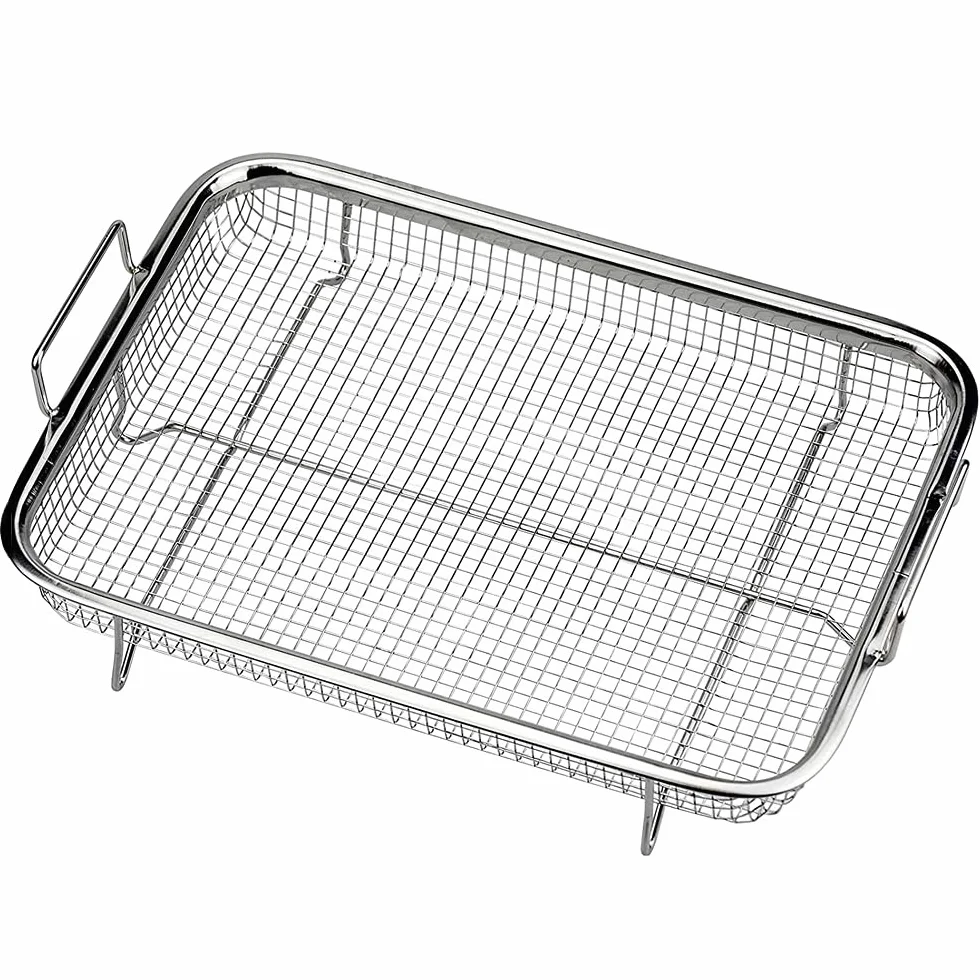 Cestino Barbecue,Cestello Frutta Verdura Acciaio Inossidabile,Cestello Griglia Rete,Vassoio Da Forno a Rete,Utilizzato Per Cuocere Biscotti e Torte,Grigliare e Raffreddare,Caricare Frutta e Verdura