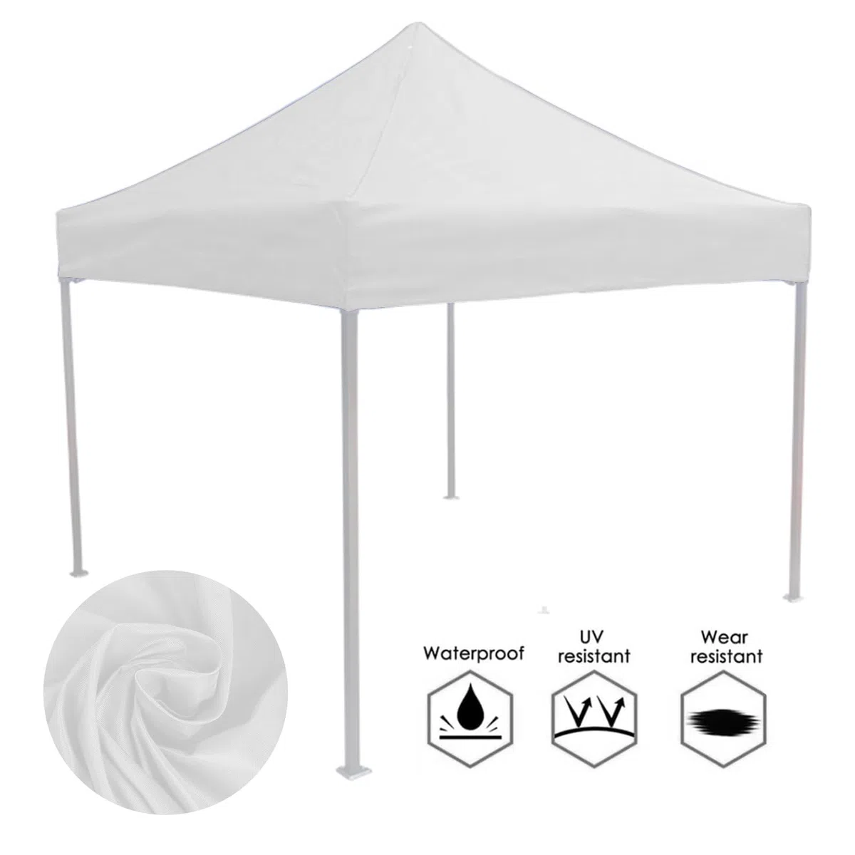 Tetto per gazebo, copertura resistente ai raggi UV e all'acqua, tenda da sole portatile indipendente per feste all'aperto, copertura di ricambio per gazebo, fodera di ricambio per baldacchino da