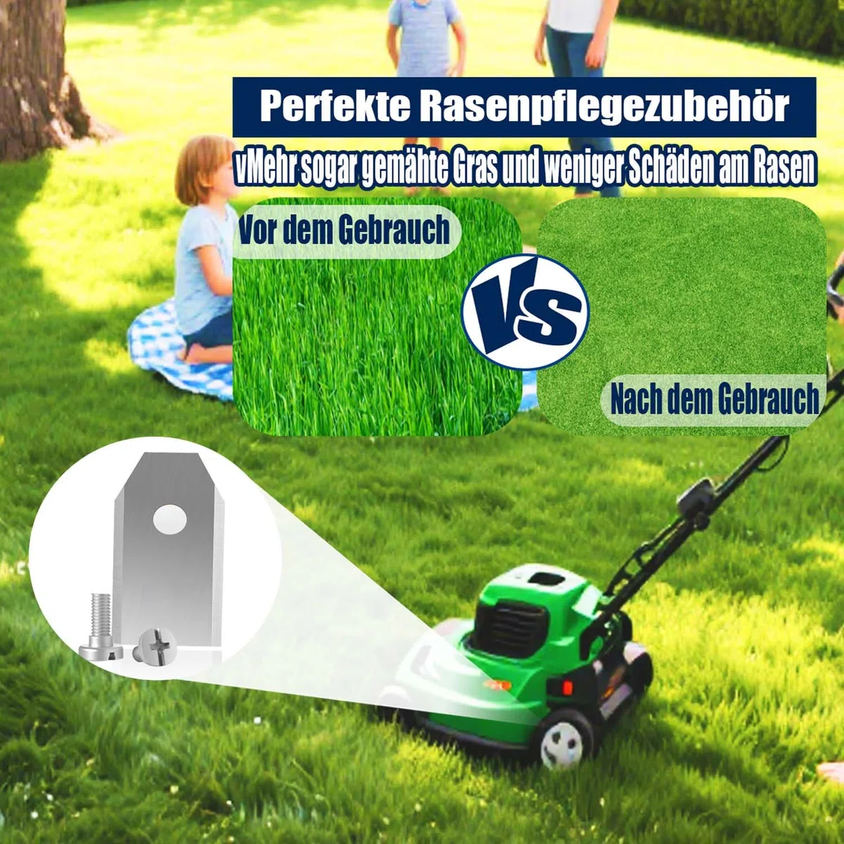 Set di 30 lame di ricambio, compatibili con Navimow I105e e Navimow I108e,include 30 viti con puntini,Lame di ricambio in acciaio inossidabile, accessorio per robot rasaerba(argento)